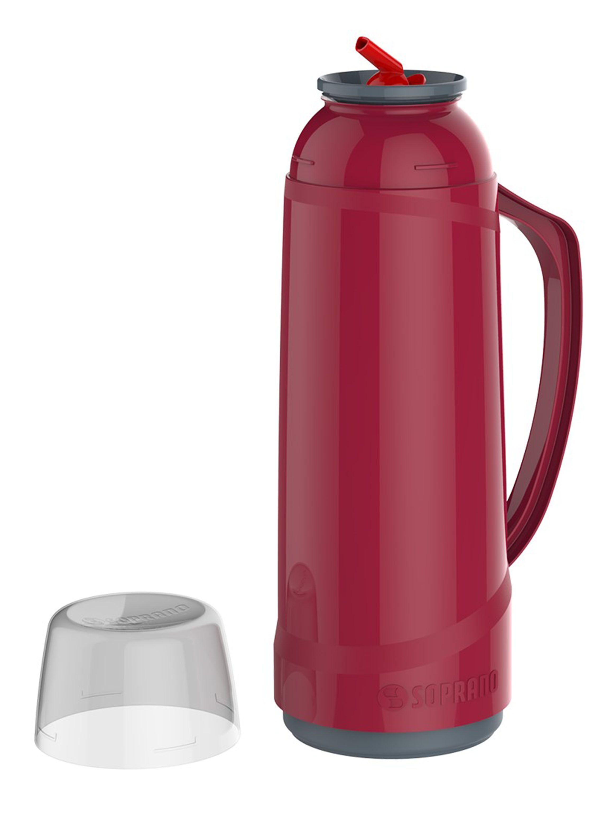 Termo Soprano con Boquilla 1 Litro Rojo-1