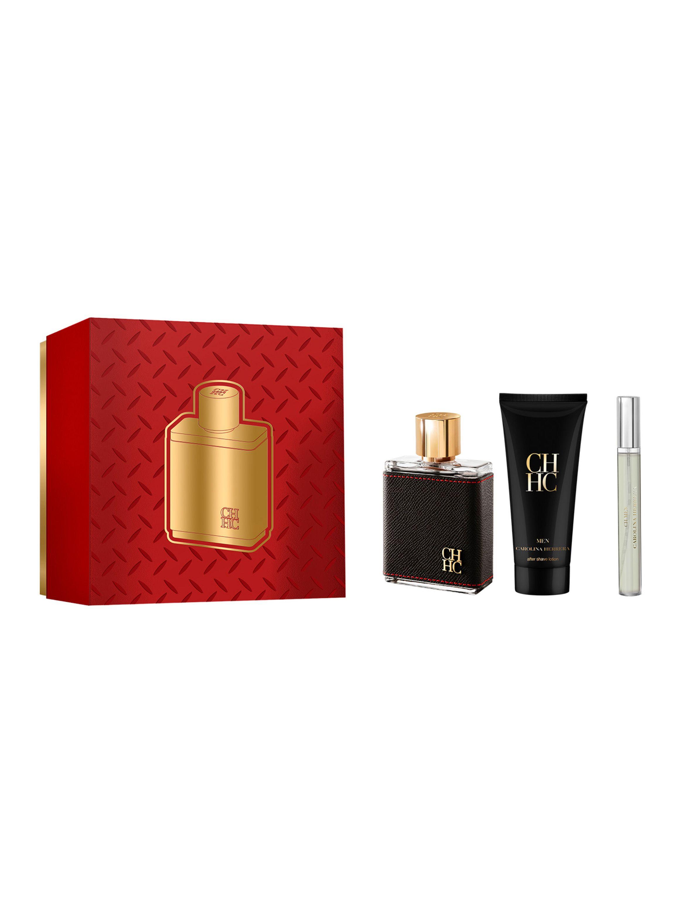 Set Perfume Carolina Herrera cH Men EDT 100 ml + After Shave Lotion 100 ml + Megaspritzer 10 ml-1