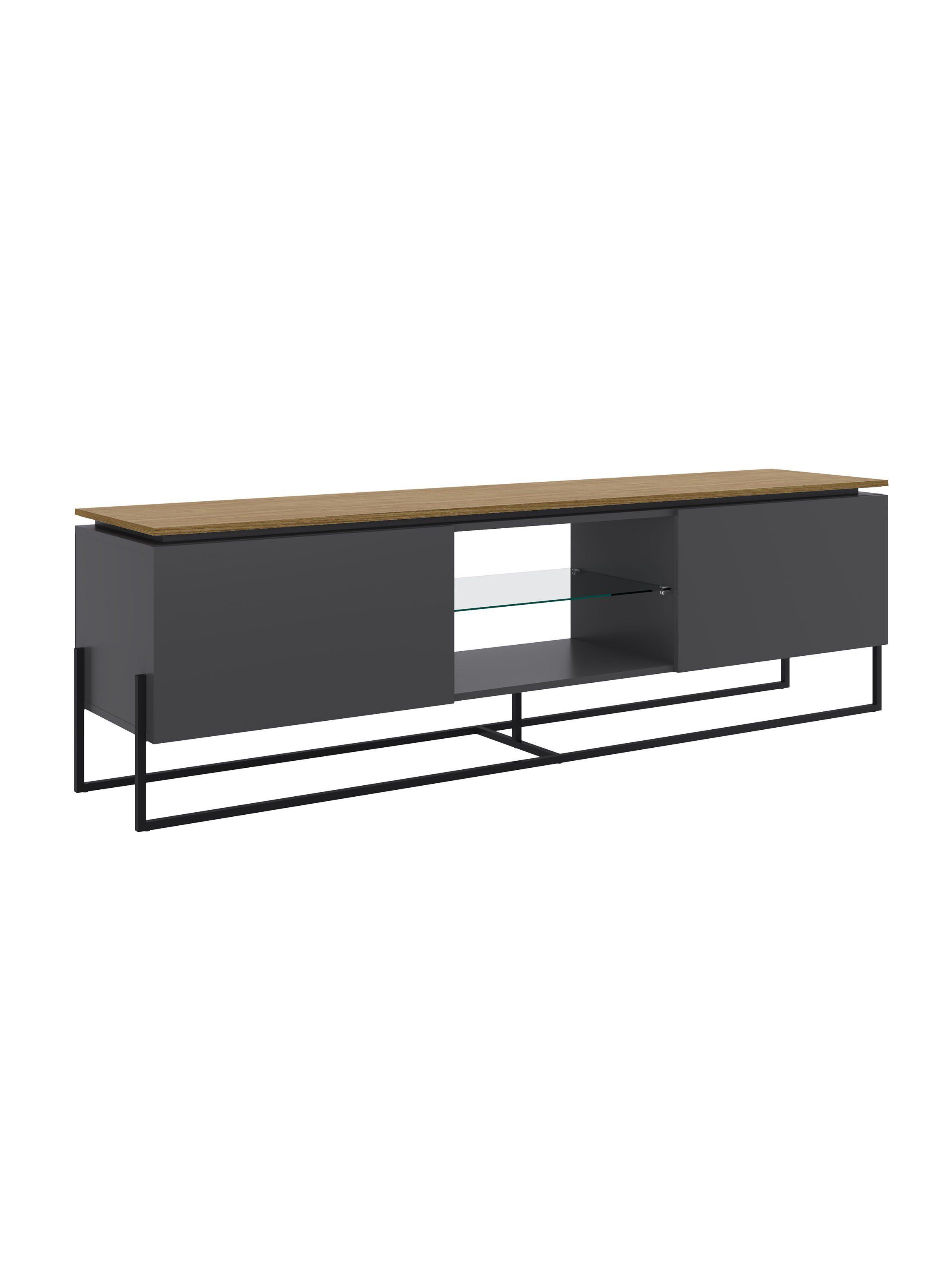 Rack Decocasa TV 50" Vesta Negro Base Larga Decocasa-0