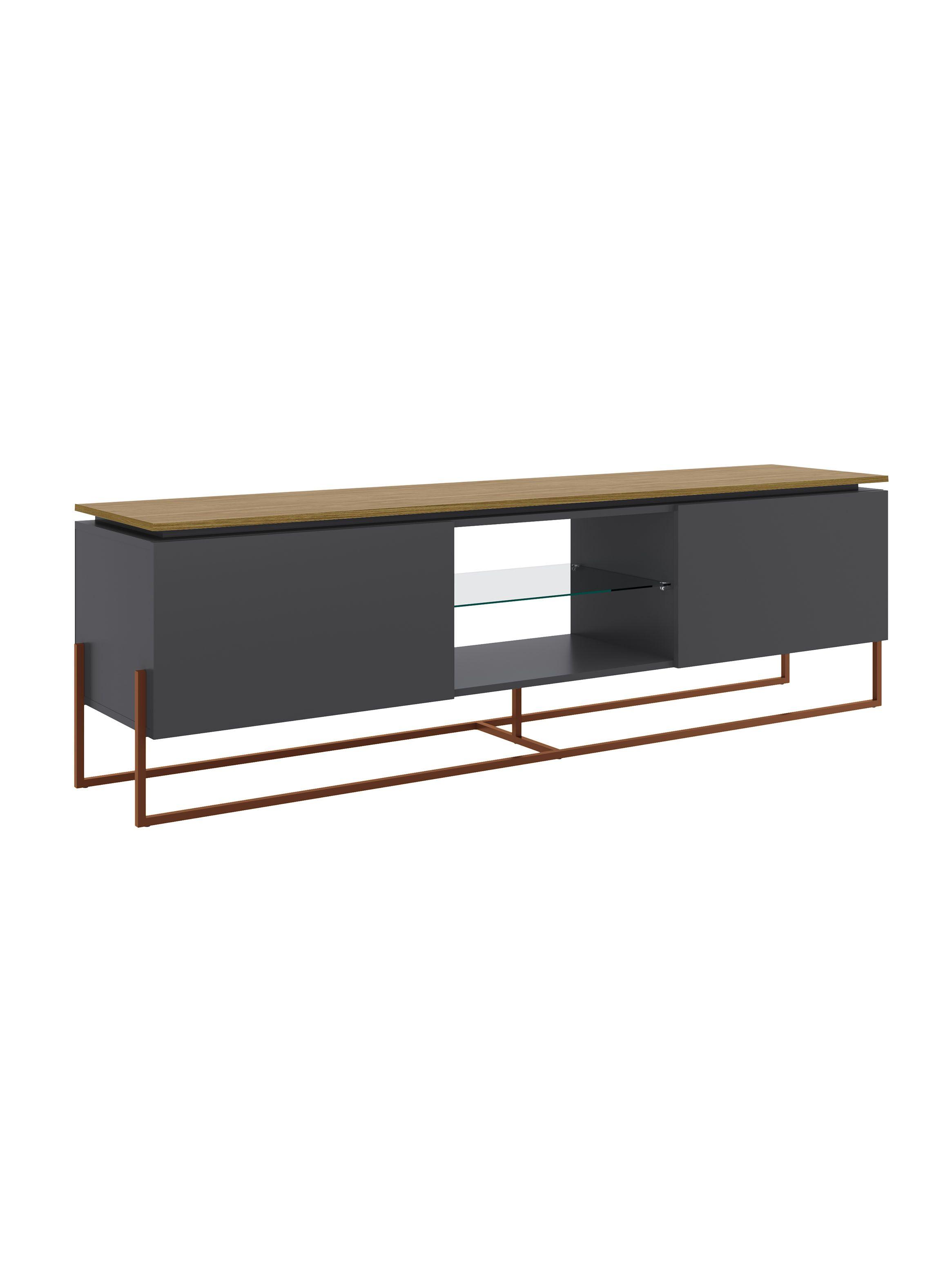 Rack Decocasa TV 50" Vesta Negro Base Larga Decocasa-0