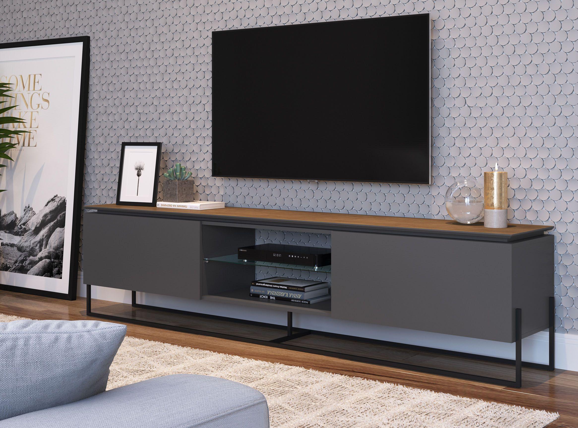 Rack Decocasa TV 60" Vesta Base Negra-3