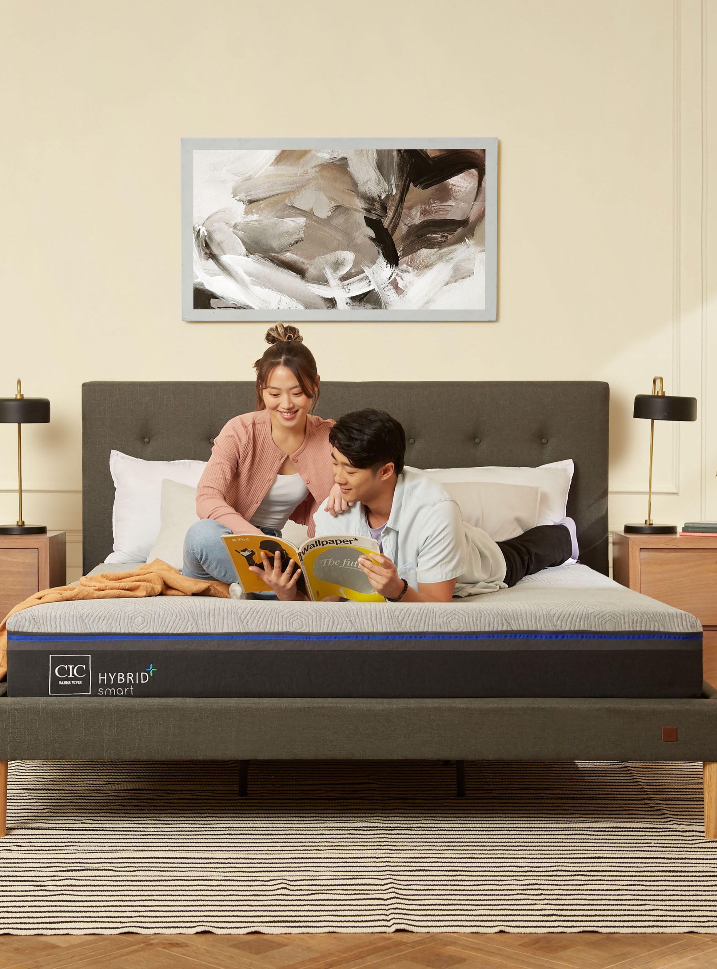 Cama Europea Hybrid Plus Infinity King + Veladores Niger-4