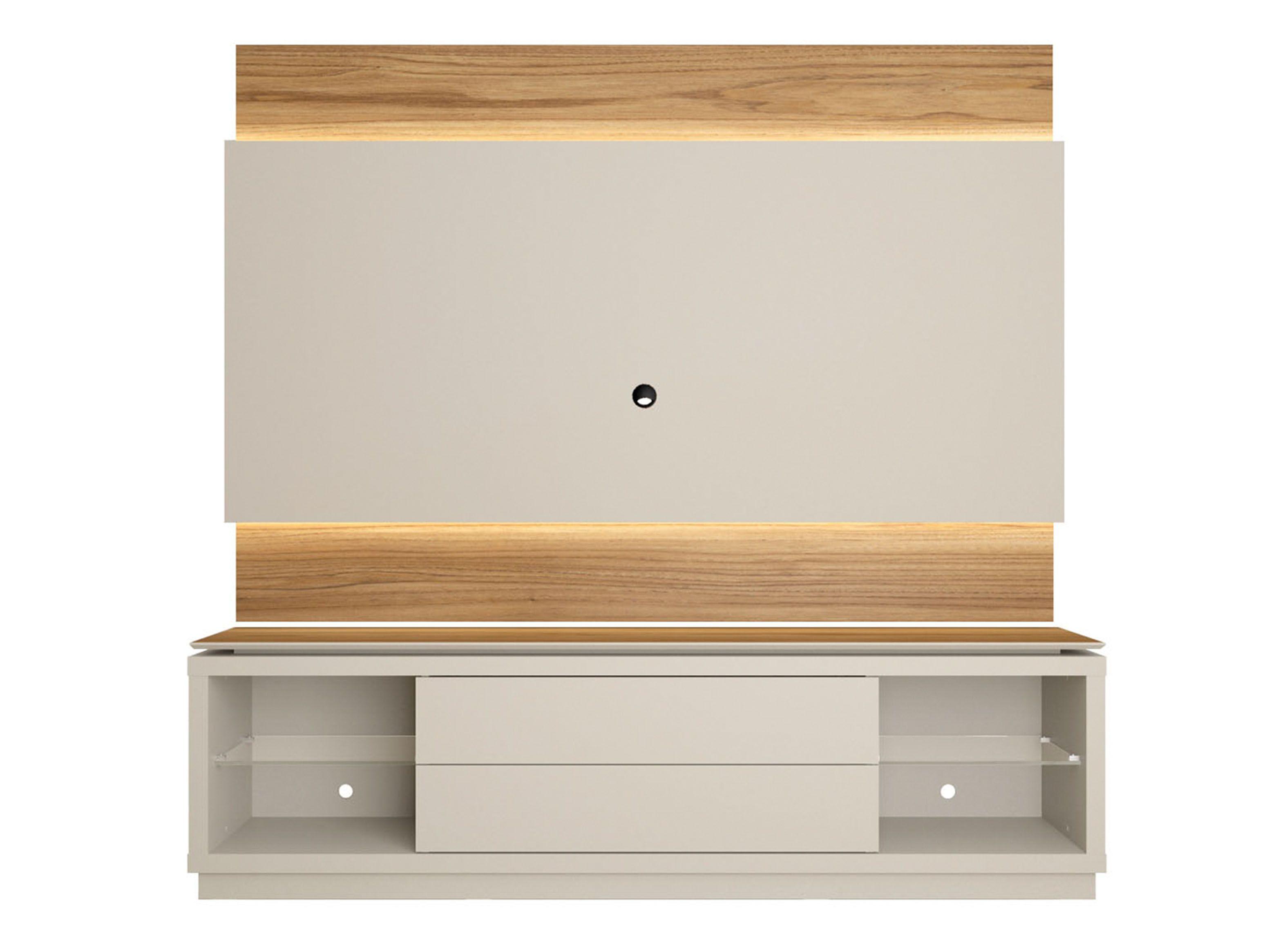 Combo Living Rack TV 60" + Panel TV Lincoln Off White 2.1 Decocasa-0