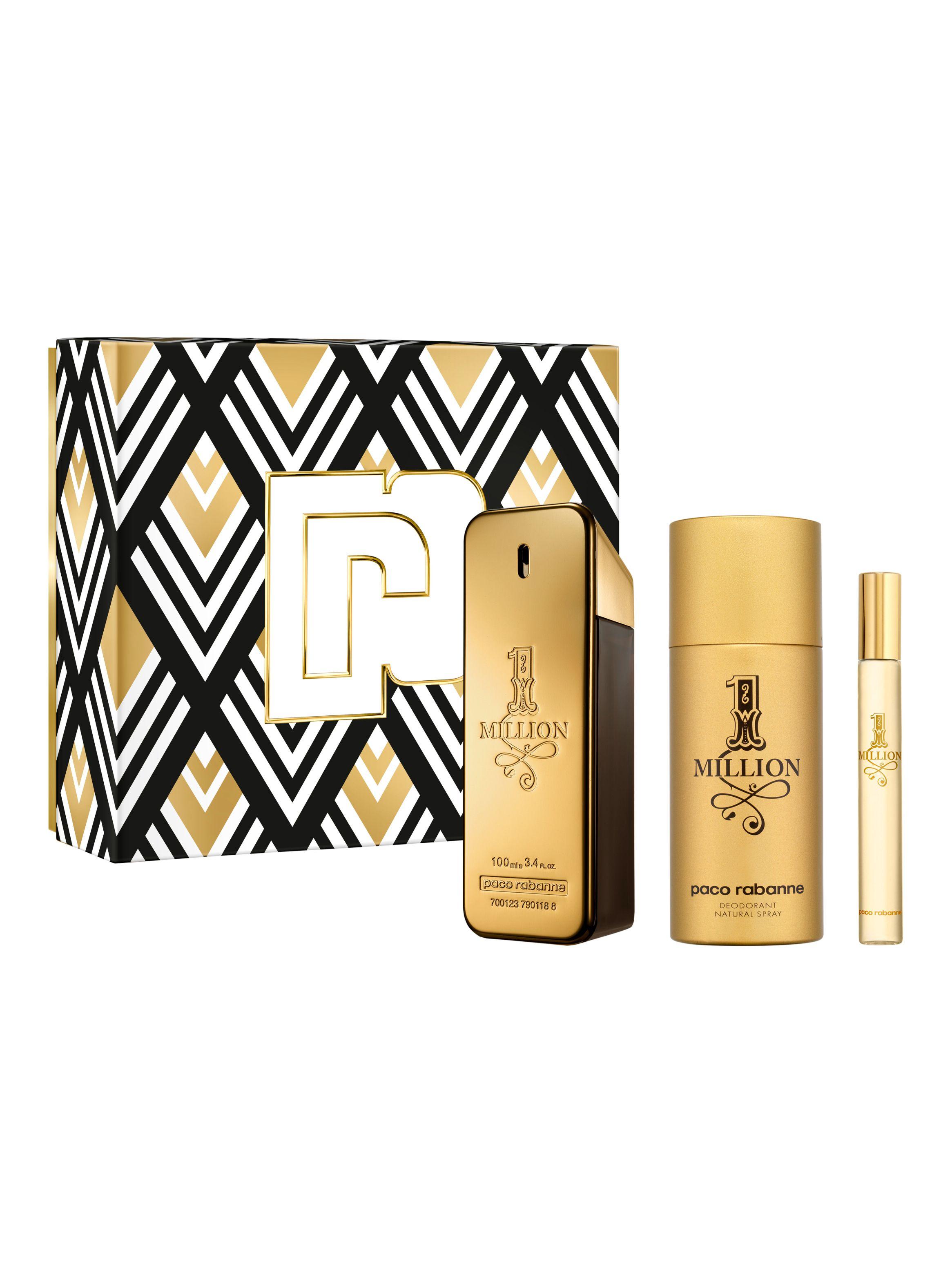 Set Perfume Paco Rabanne 1 Million EDT 100 ml Hombre + Desodorante 150 ml + Megaspritzer 10 ml-1