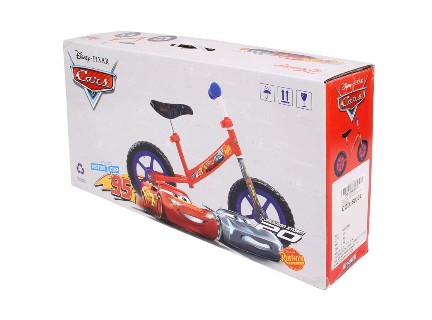 Bicicleta de Aprendizaje Disney Infantil Aro 12" Cars Balance Rojo-6