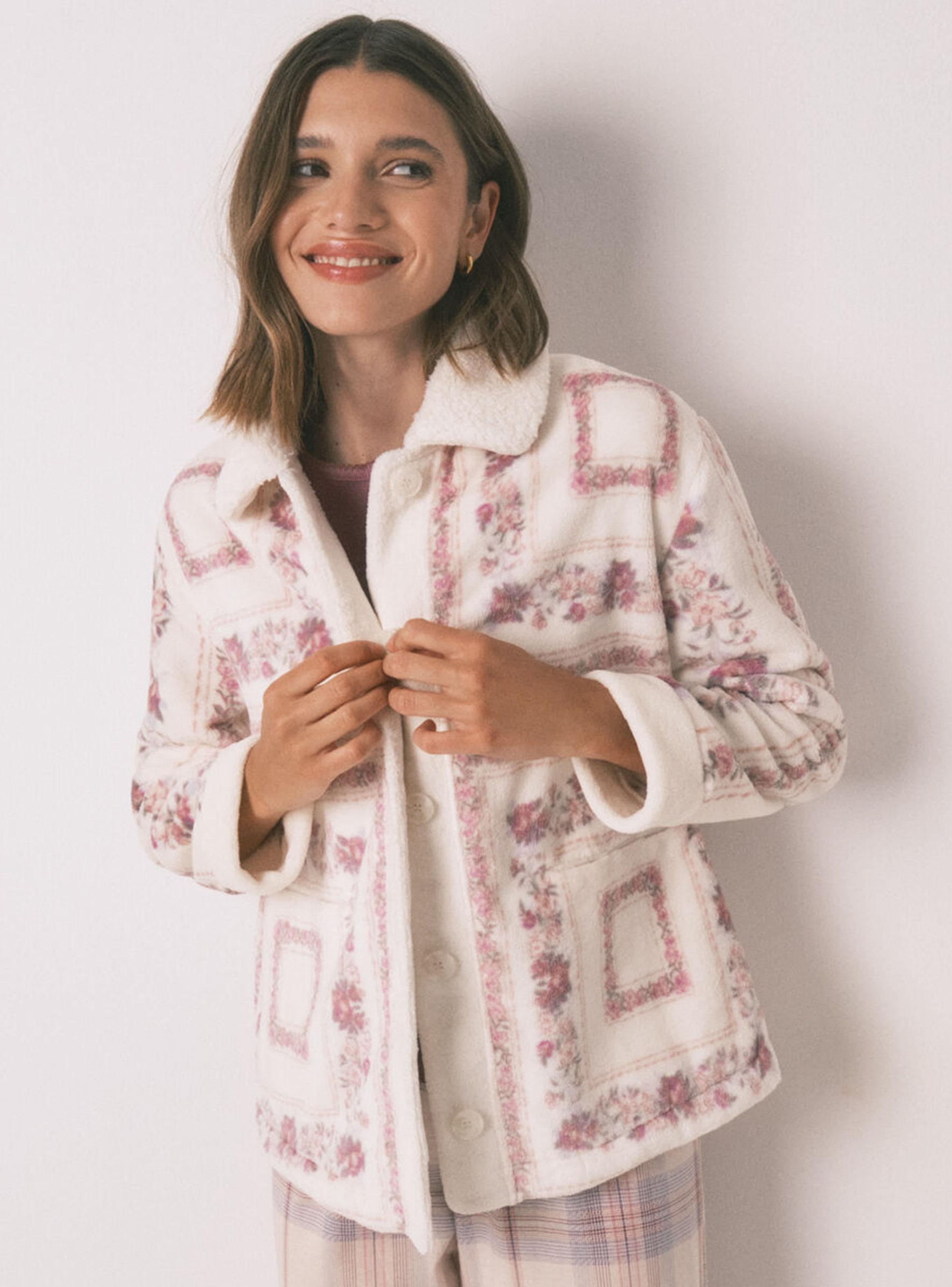 Bata Corta Polar Rosa-2