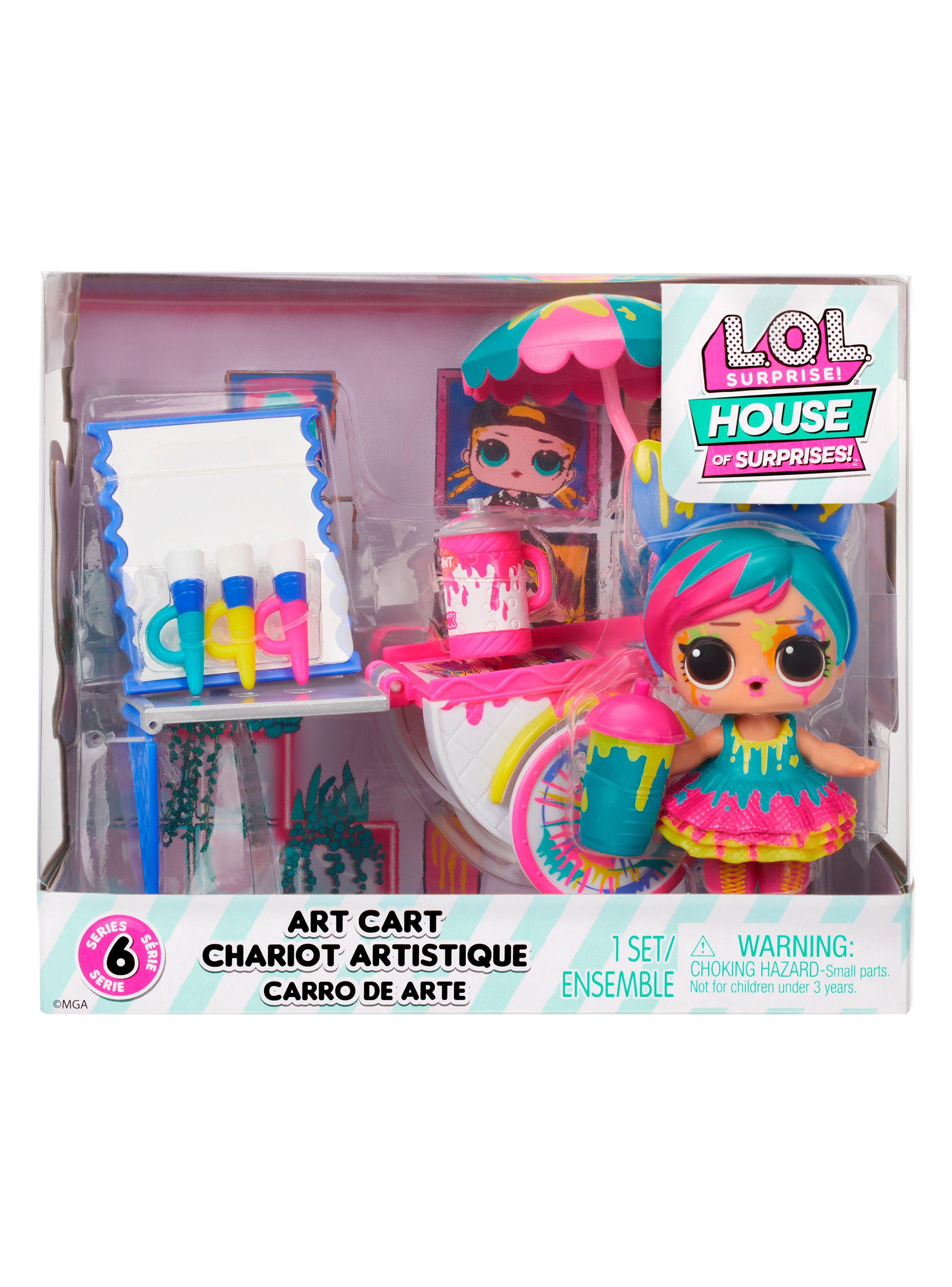 Muñeca L.O.L. Surprise Splatters + Art Cart-1