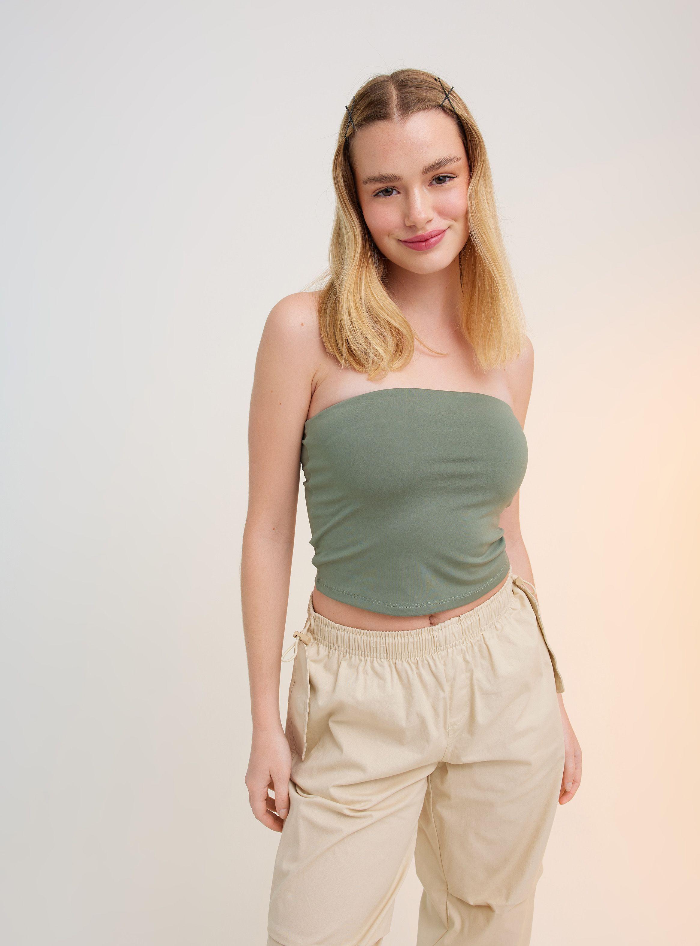 Polera Top Strapless Liso Color-0