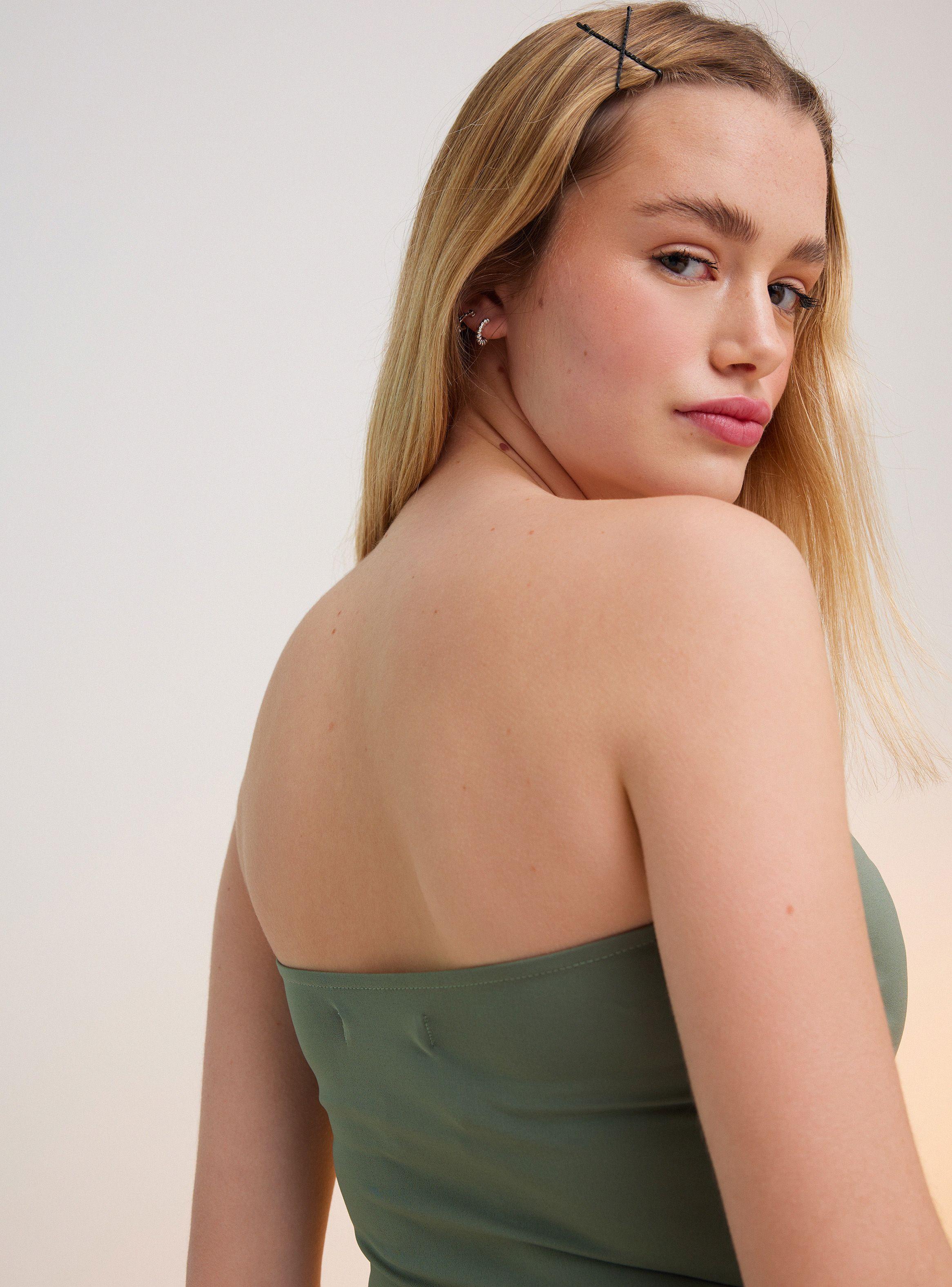 Polera Top Strapless Liso Color-3