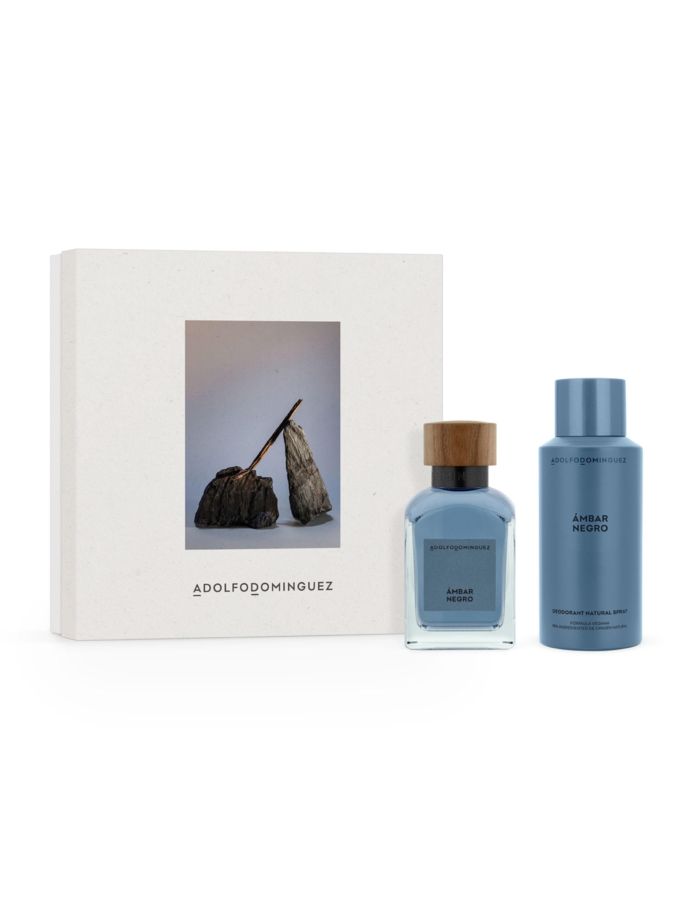Set Perfume Ámbar Negro EDP Hombre 120 ml + Desodorante 150 ml-1