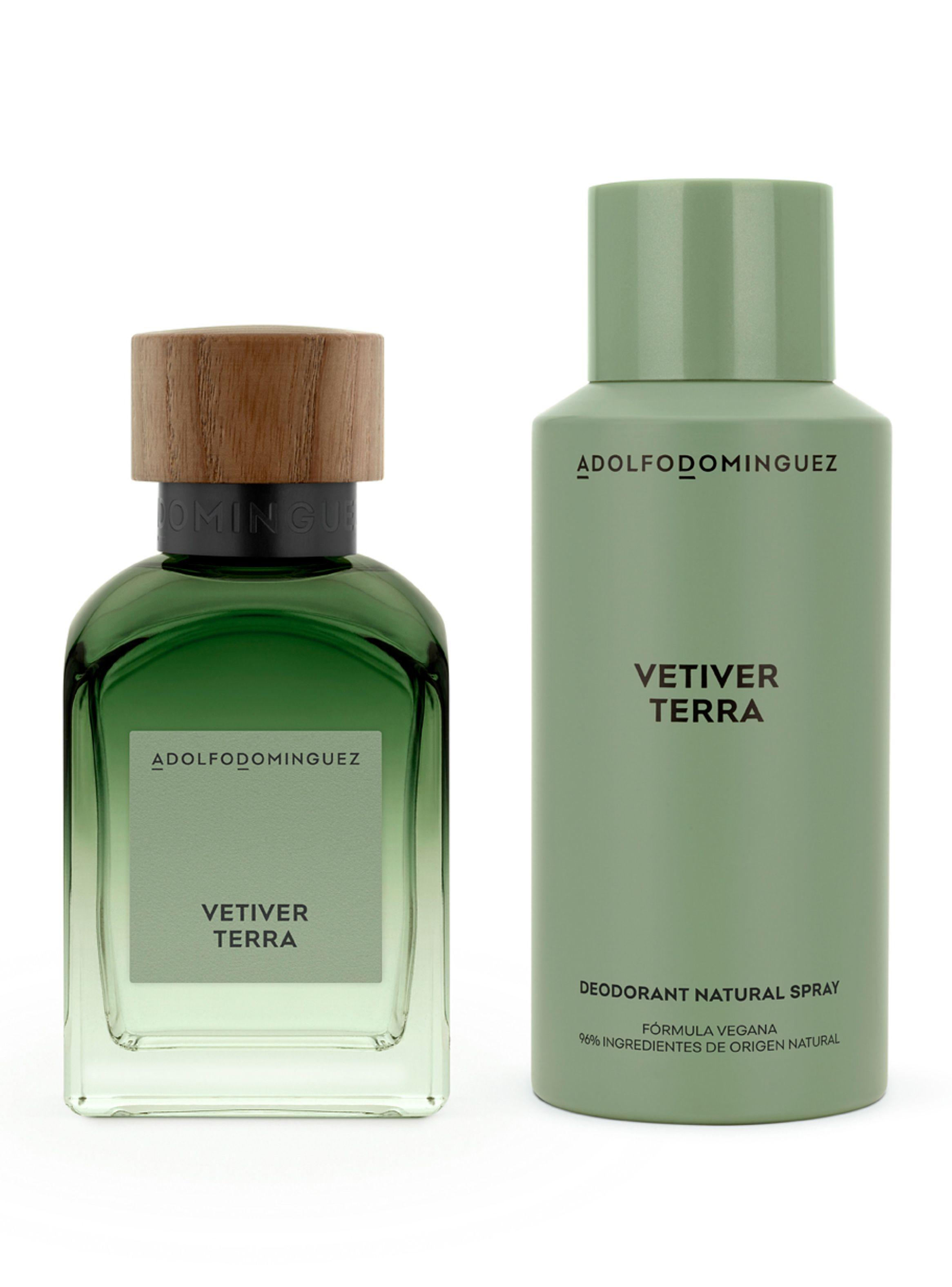 Set Perfume Adolfo Domínguez Vetiver Terra EDP Hombre 120 ml + Desodorante 150 ml-0