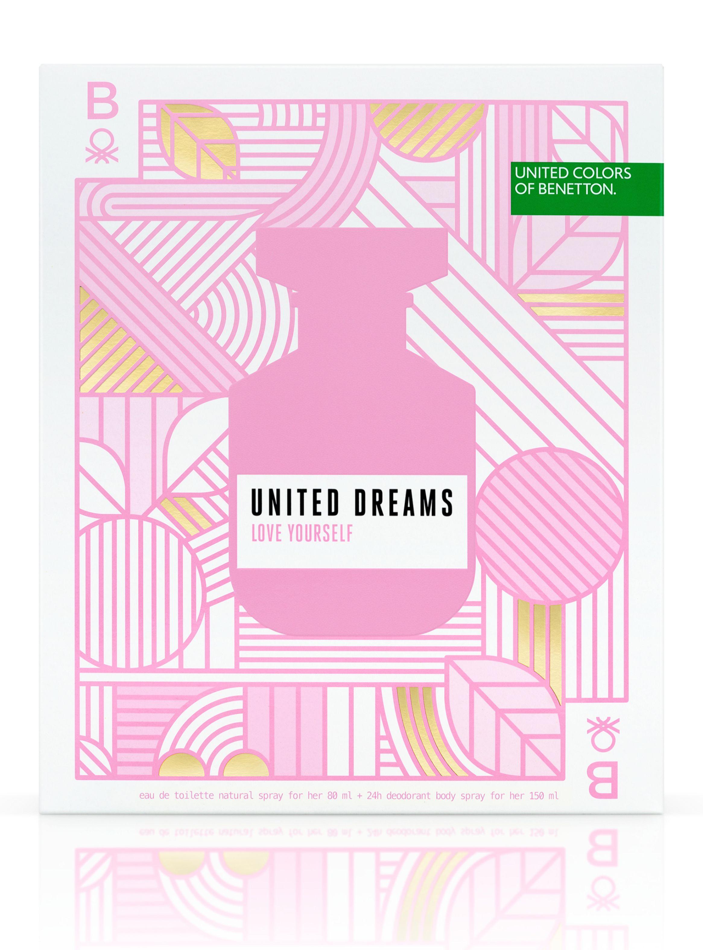 Set Perfume Benetton United Dreams Love Yourself EDT Mujer 80 ml + Desodorante 150 ml-1
