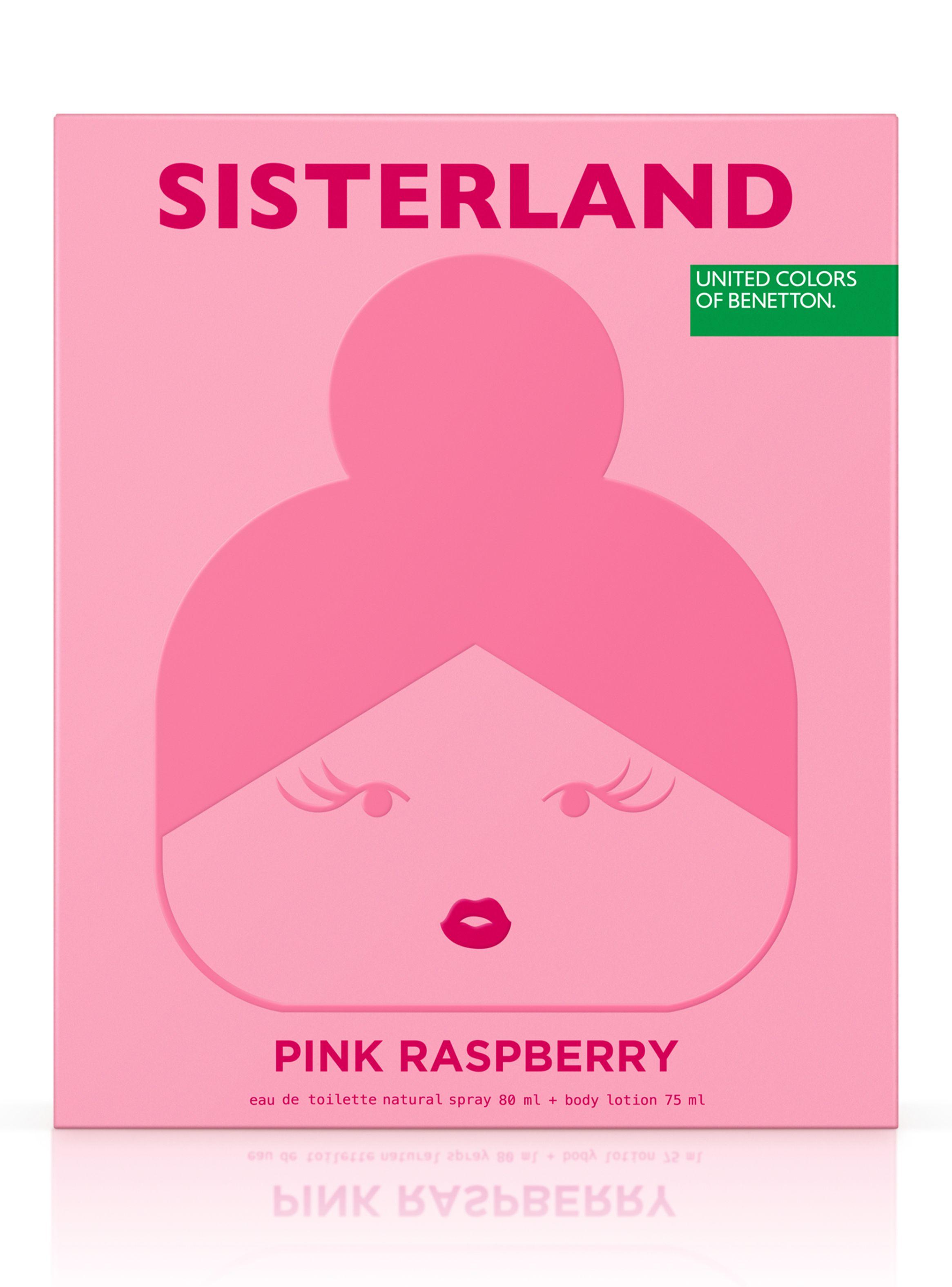 Set Perfume Benetton Sisterland Pink Raspberry EDT Mujer 80 ml + Body Lotion 75 ml-1