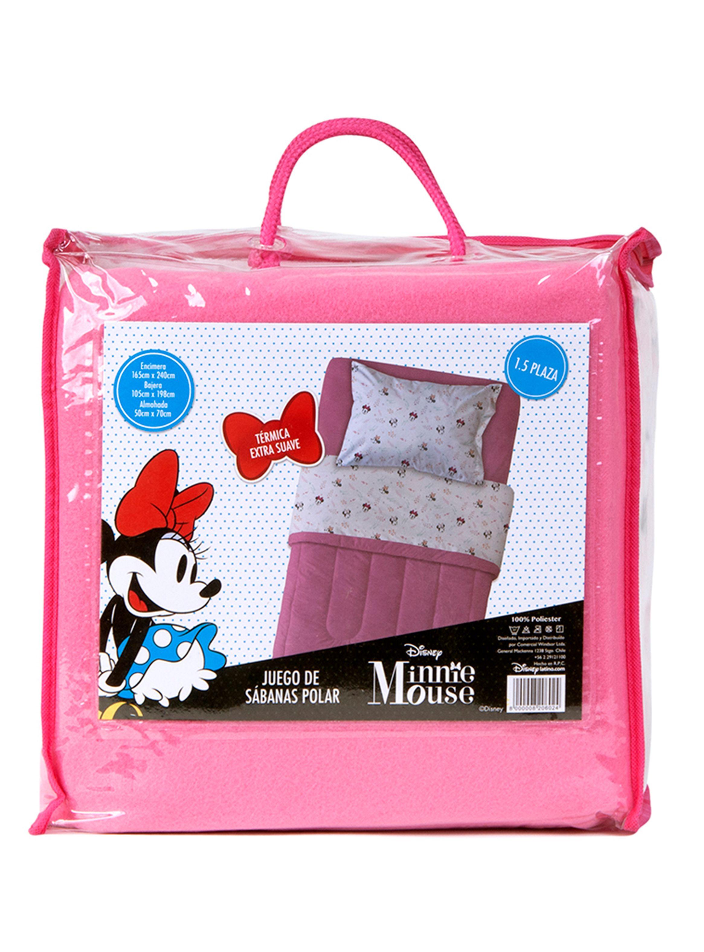 Juego de Sábana Polar 1.5 Plazas Minnie Garden-2