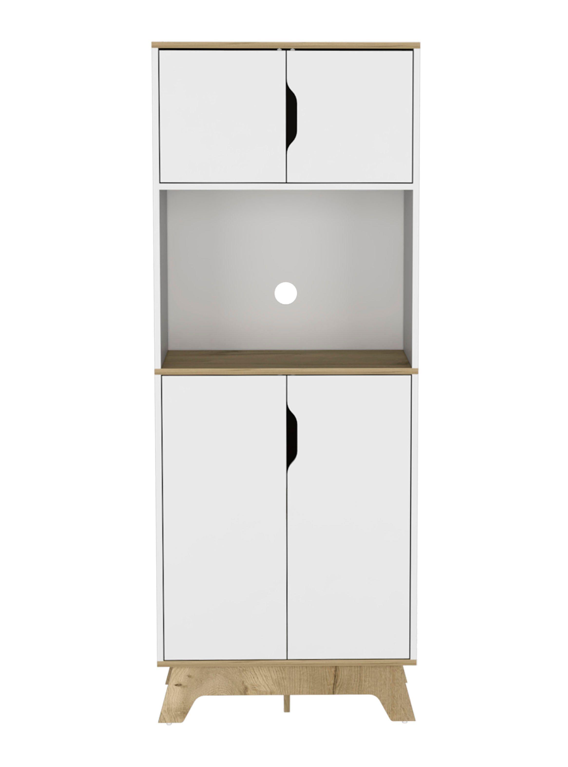 Mueble de Microondas Bi Color 4 Puertas-2