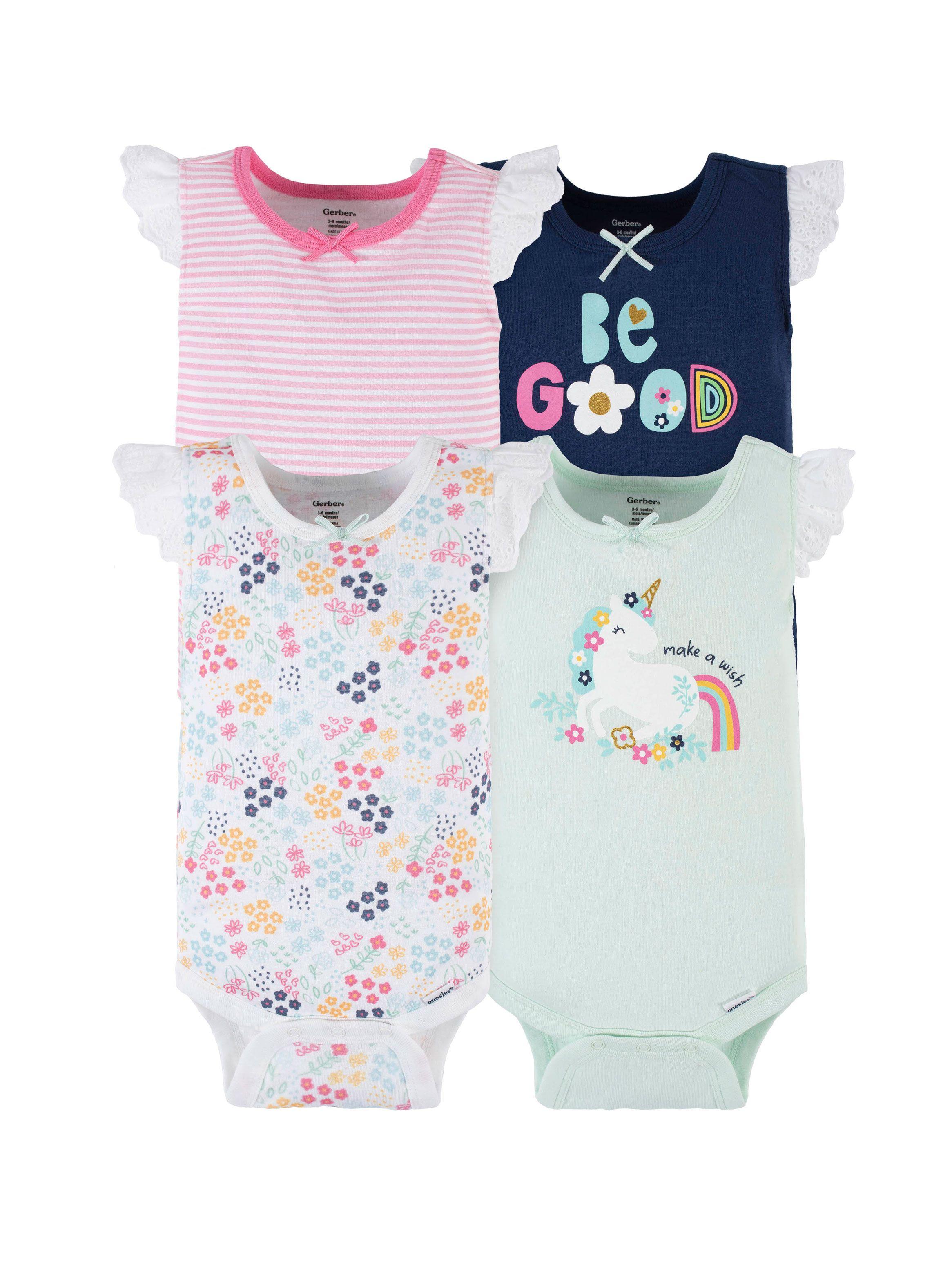 5 Pack Enteritos Modelo Onesies Algodón-0