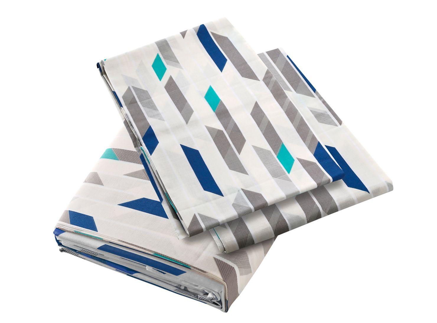 Sábanas 2 Plazas Mallorca 144 Hilos Tonik Azul-1