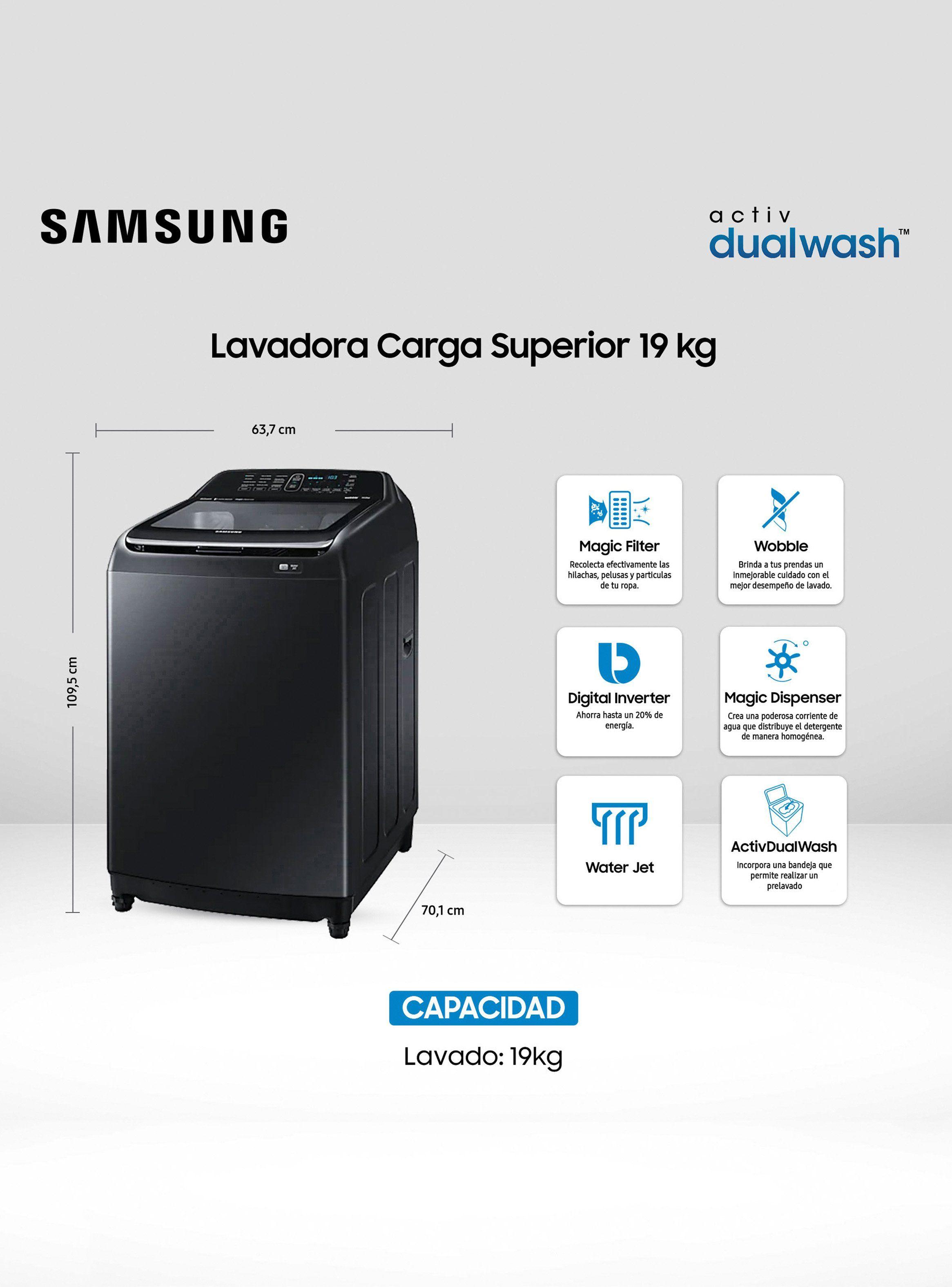 Lavadora de Carga Superior 19 Kg WA19N6780CV/ZS-9