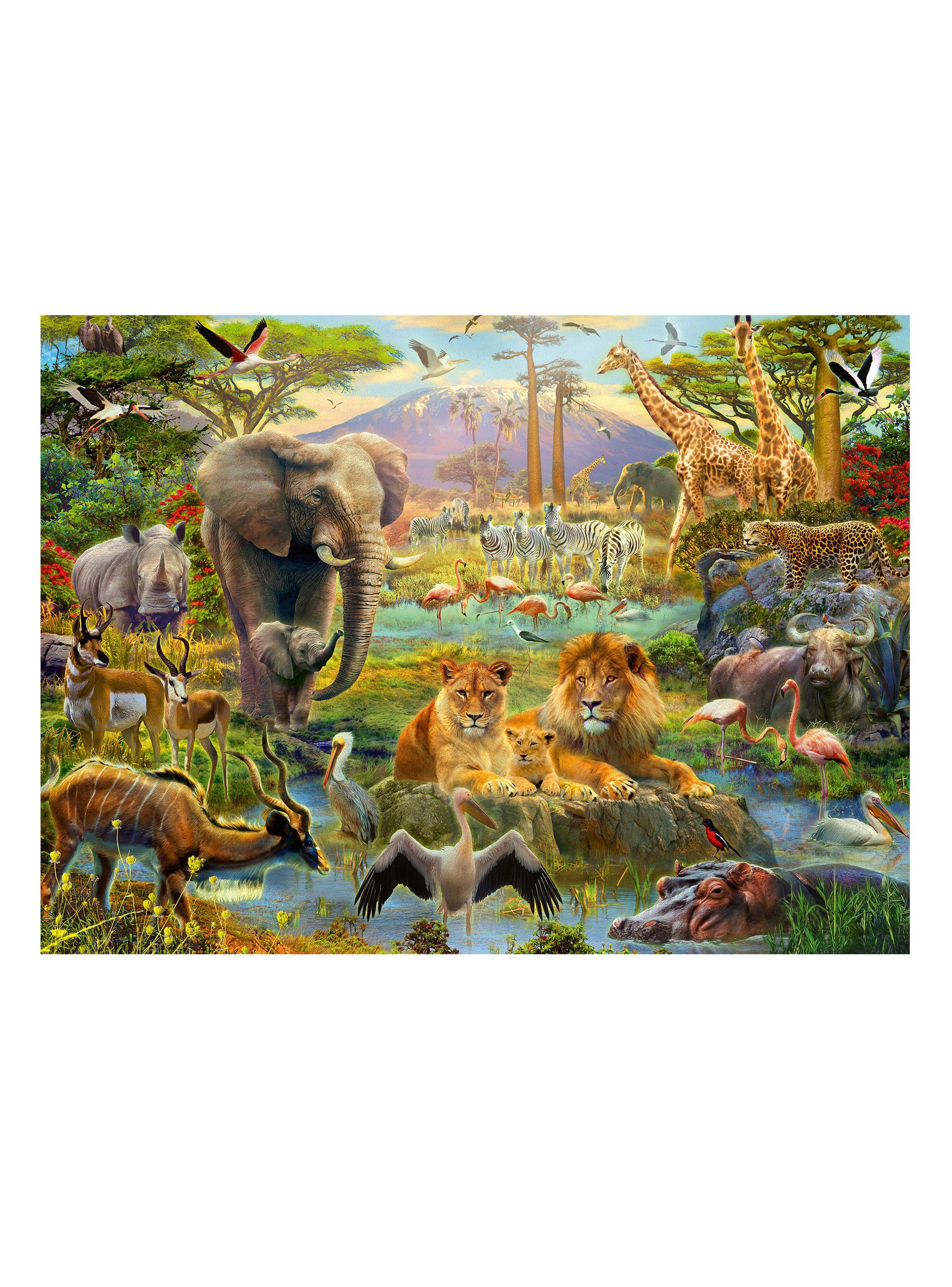 Puzzle XXL Animales de la Sabana 200 Piezas Caramba-1