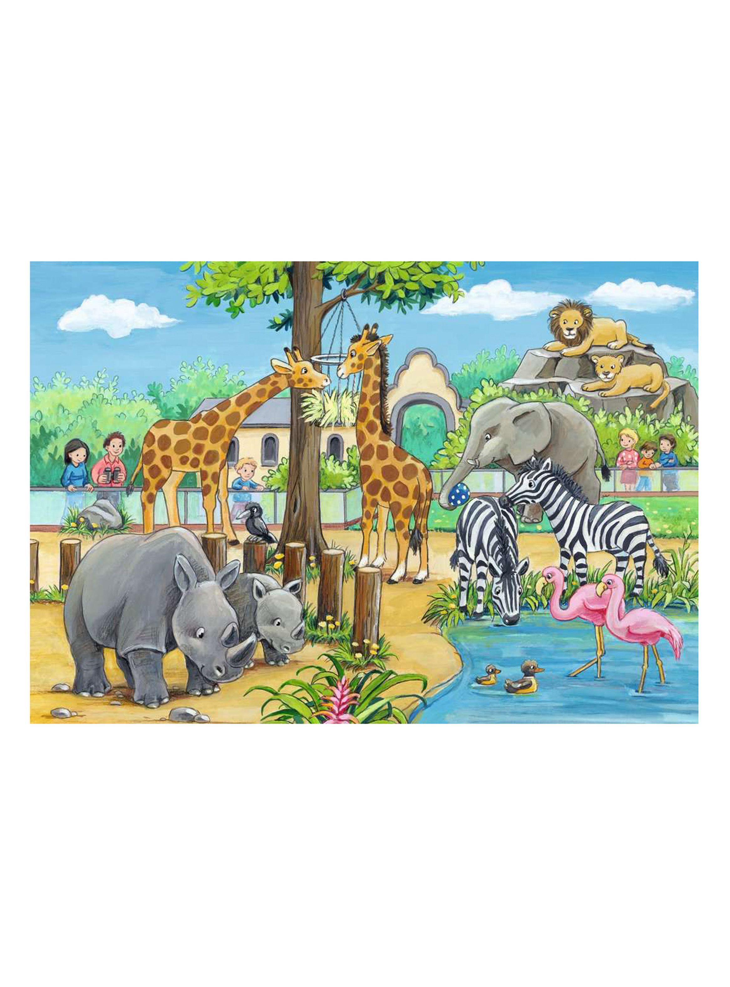 Ravensburger Puzzle Visita al Zoológico 2x24 Caramba-1