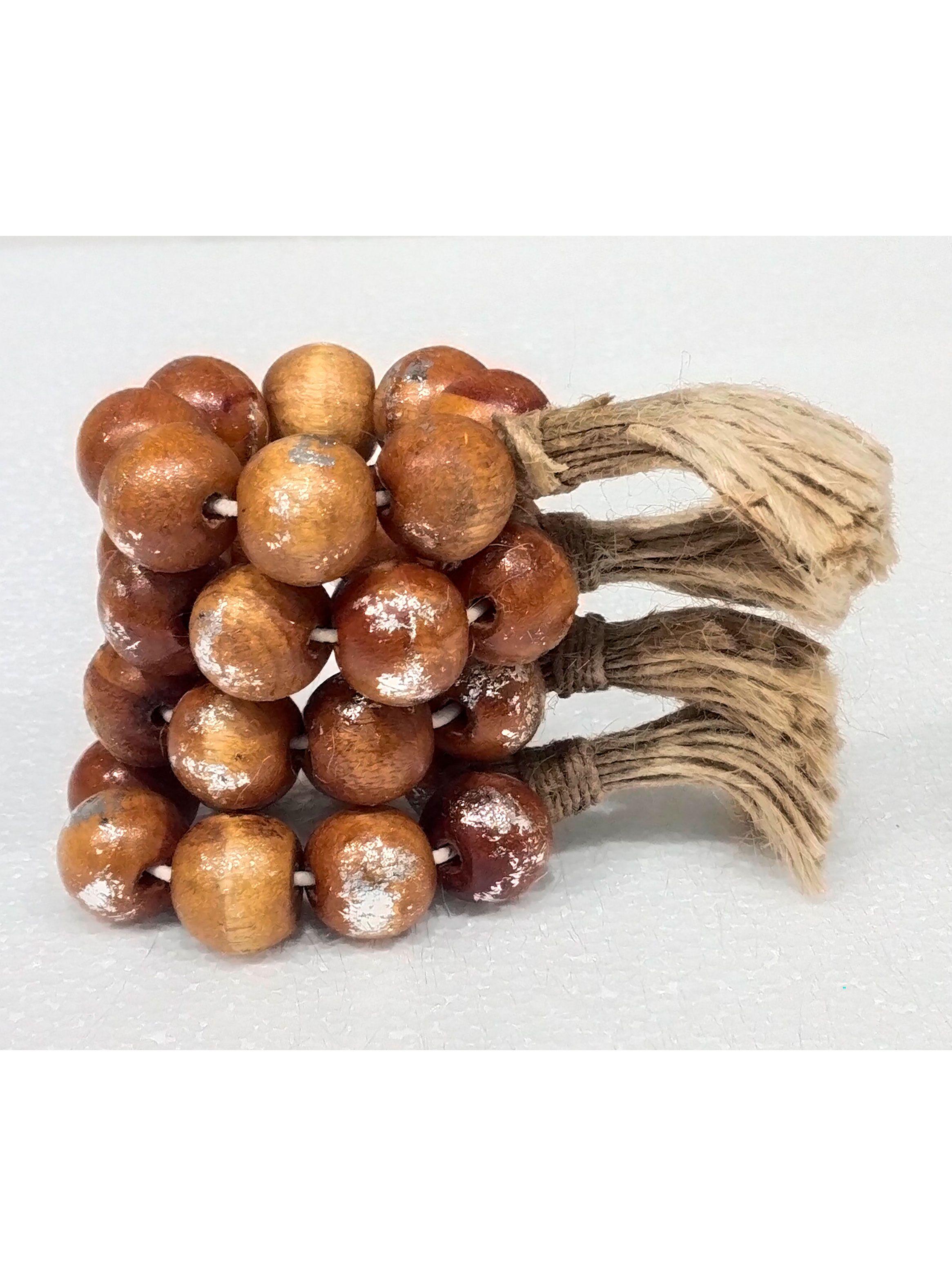 Set 4 Porta Servilletas Wood Plateado-0