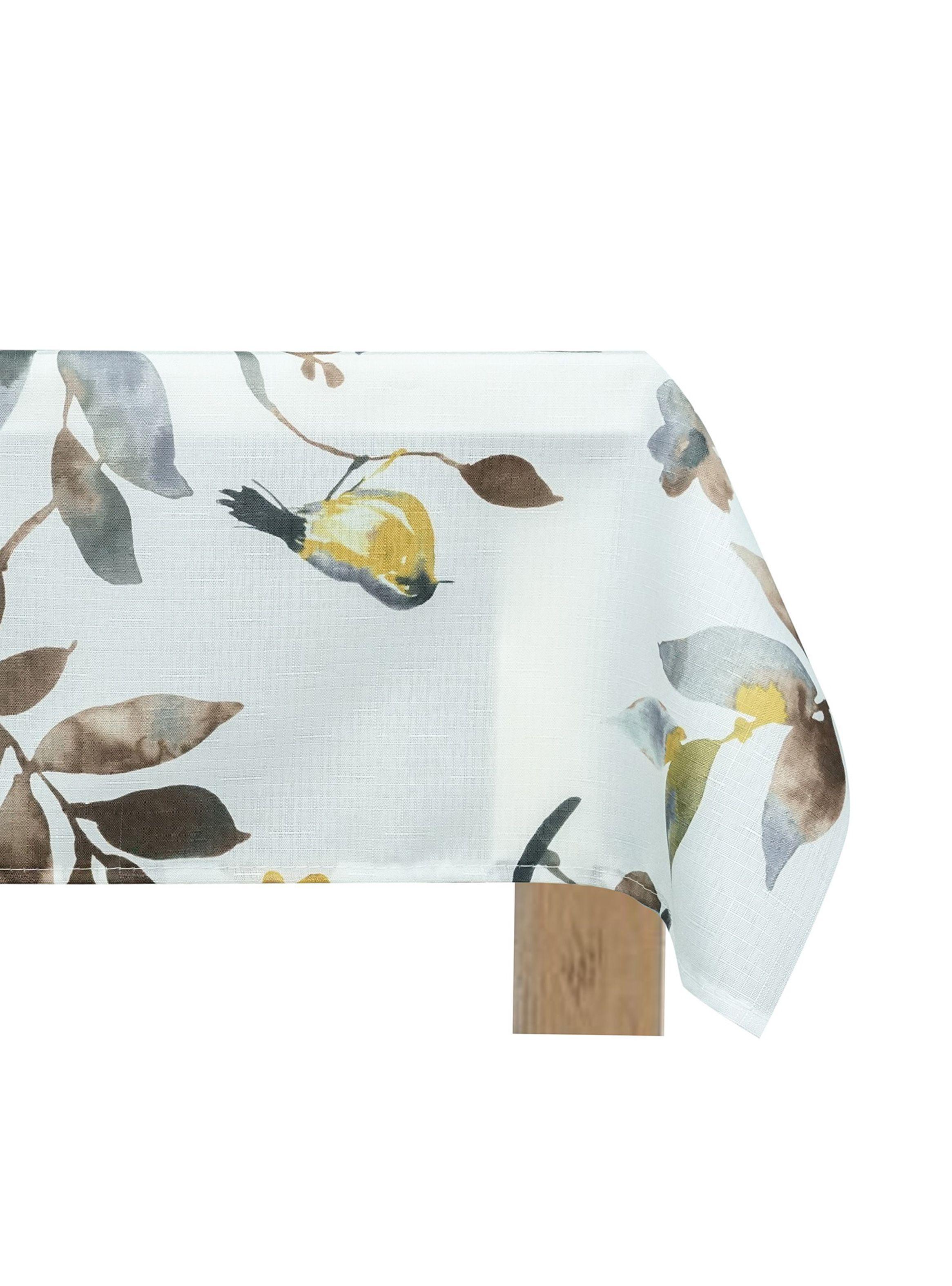 Mantel Anti Manchas Pajaros 130 x 180 cm Deco Express-0