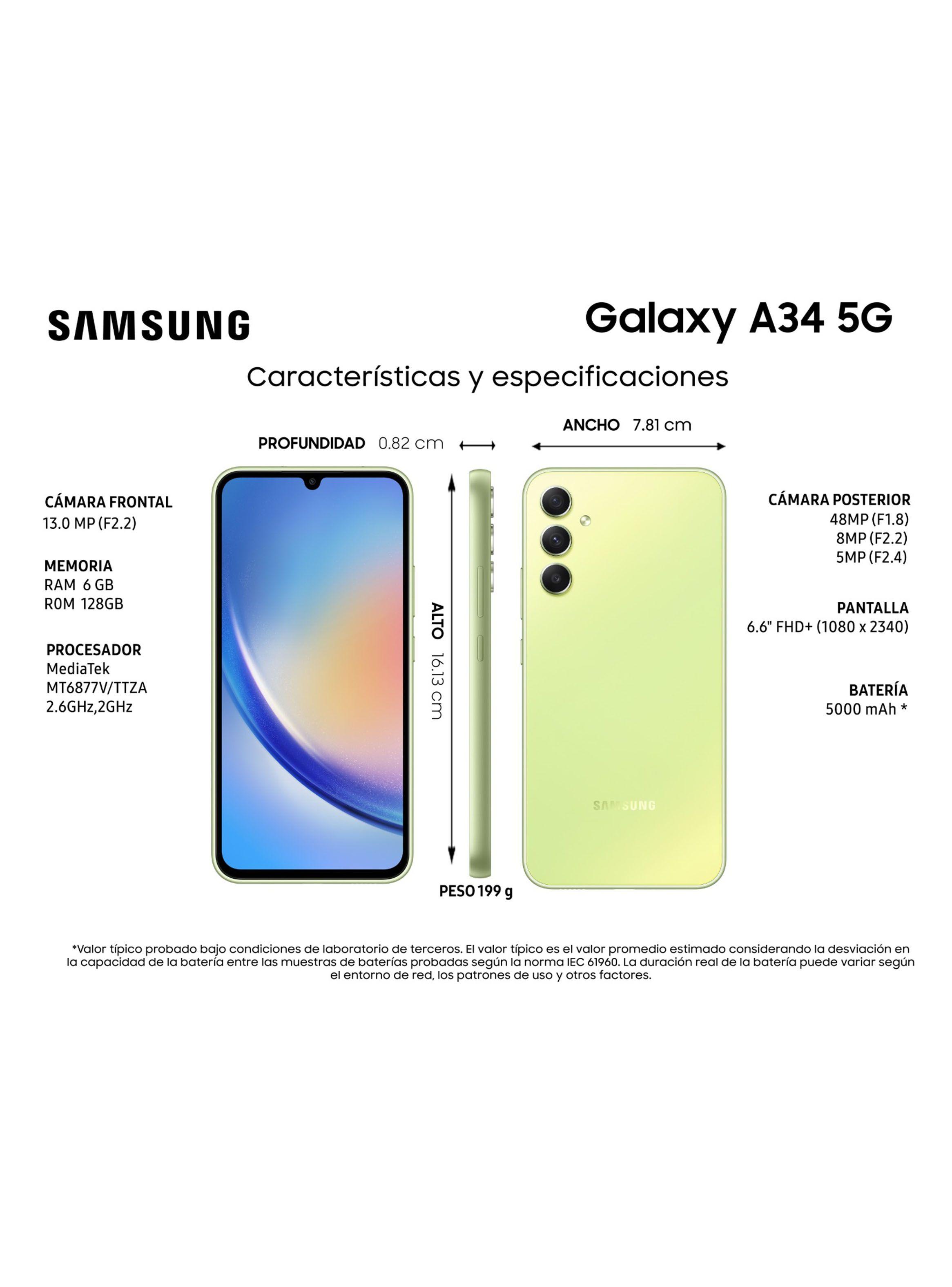 Smartphone Galaxy A34 5G 128GB 6.6" Awesome Lime-4