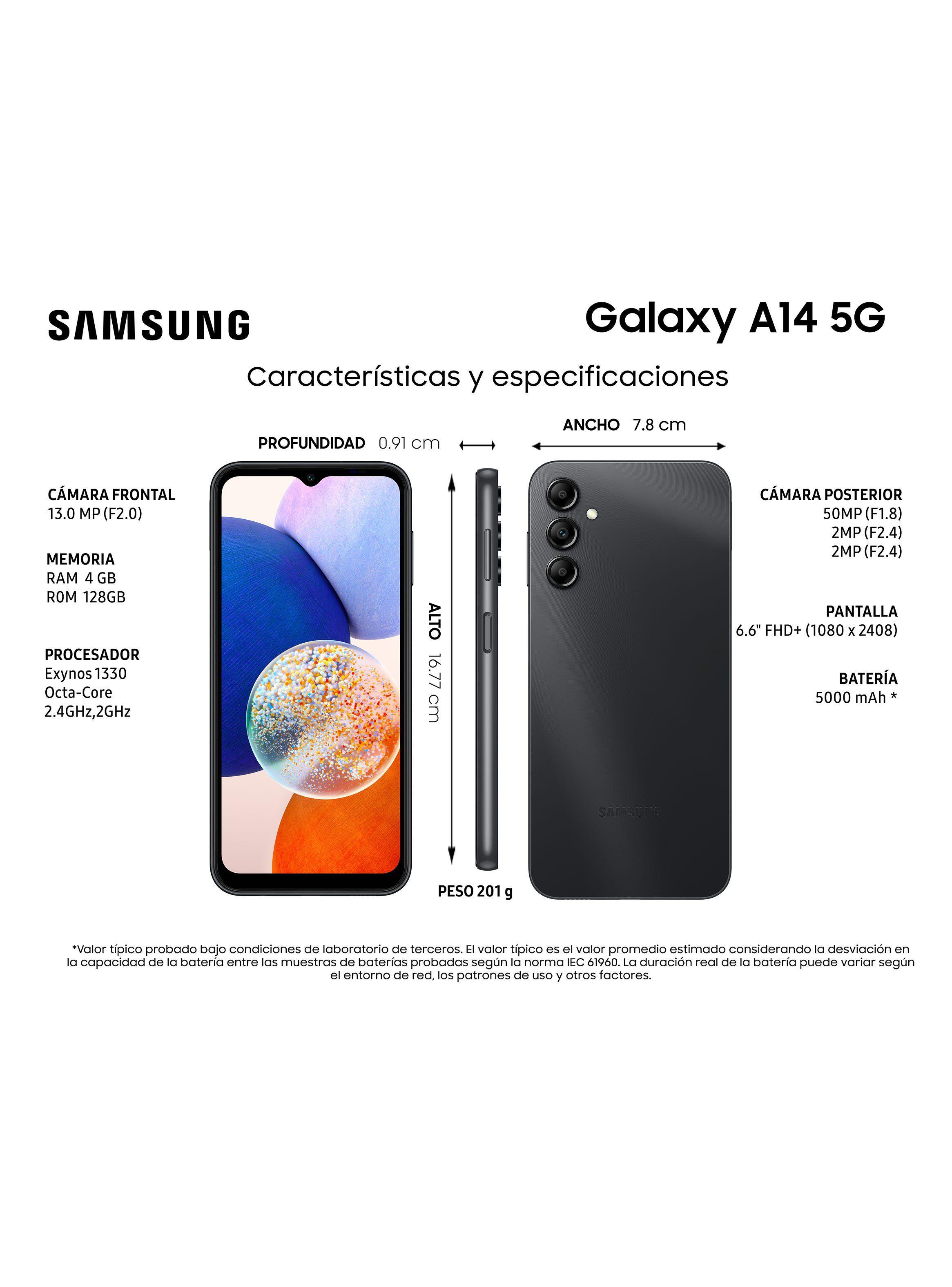 Smartphone Galaxy A14 5G 128GB 6.6" Black WOM-3