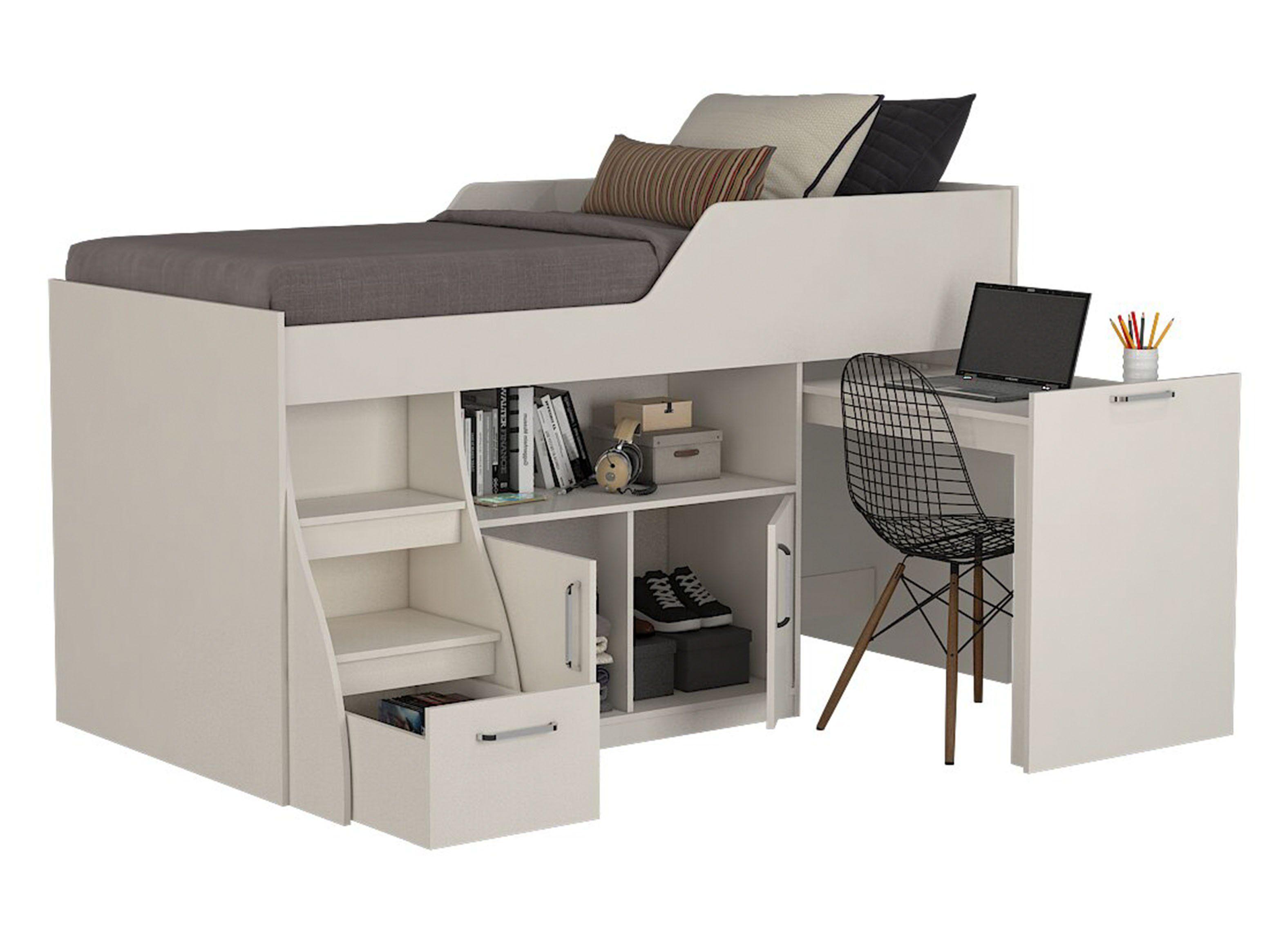Cama Funcional 1.5 Plazas Retráctil Blanco-2