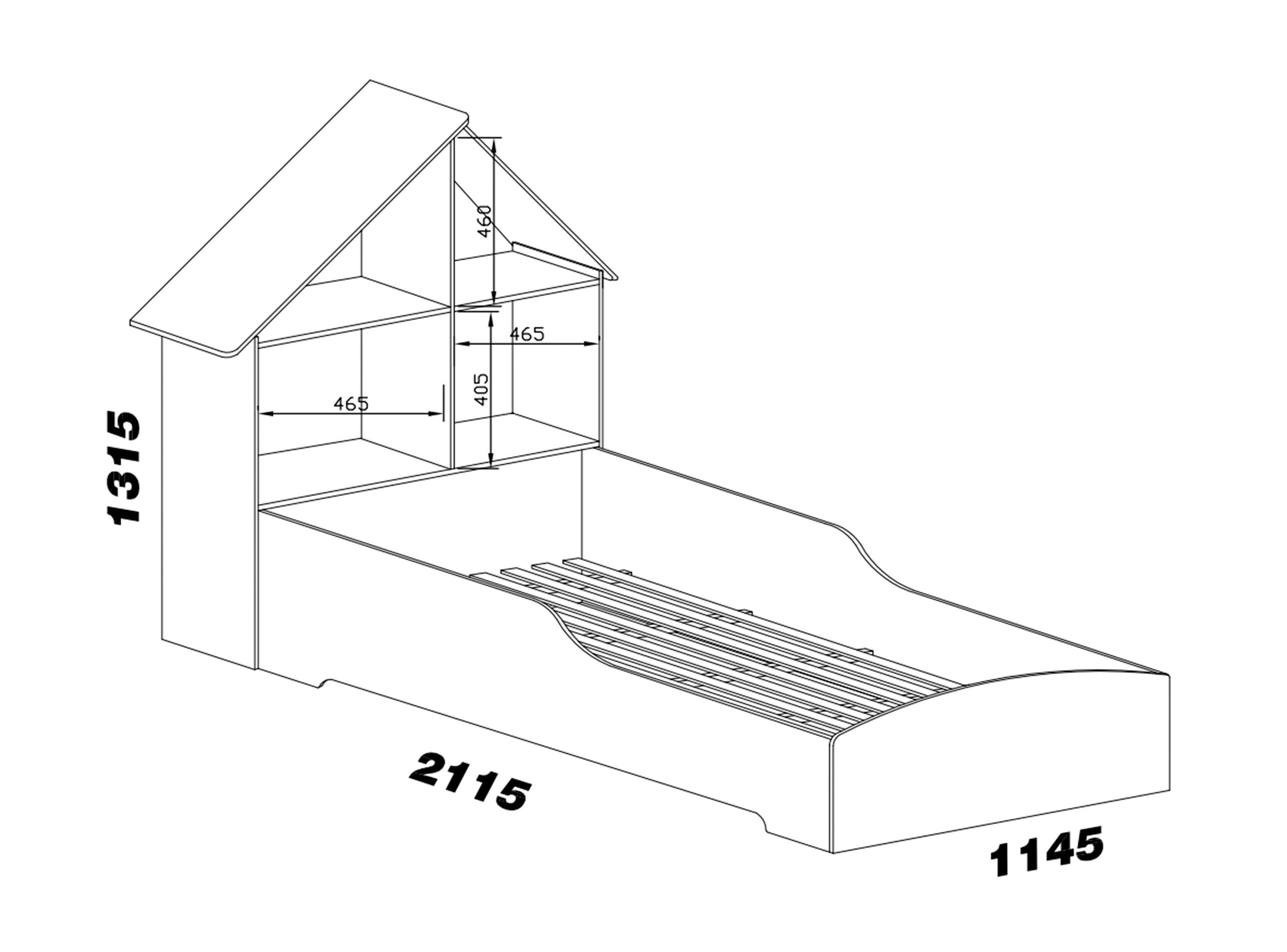 Cama Infantil 1 Plaza Casinha + Clóset Rosa-2