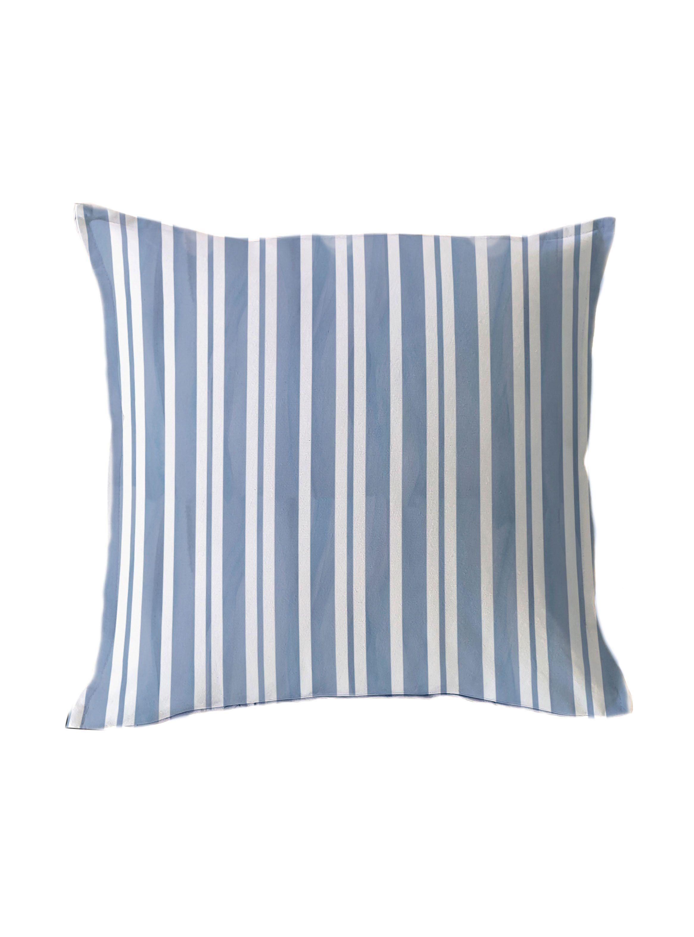 Funda de Cojín Franjas Azul 45 x 45 cm-0