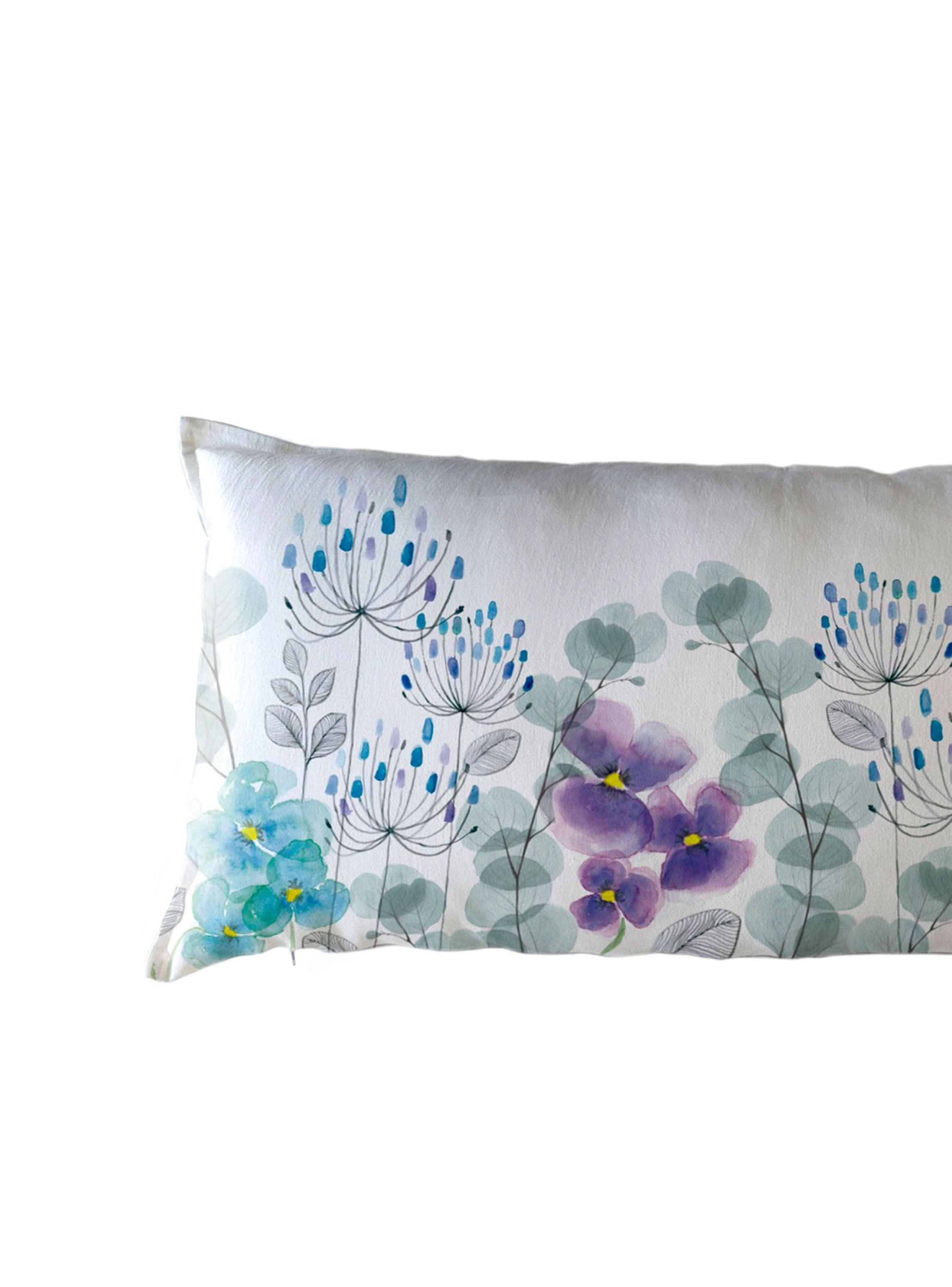 Cojín Jardín Flores Pensamientos 40 x 90 cm-1