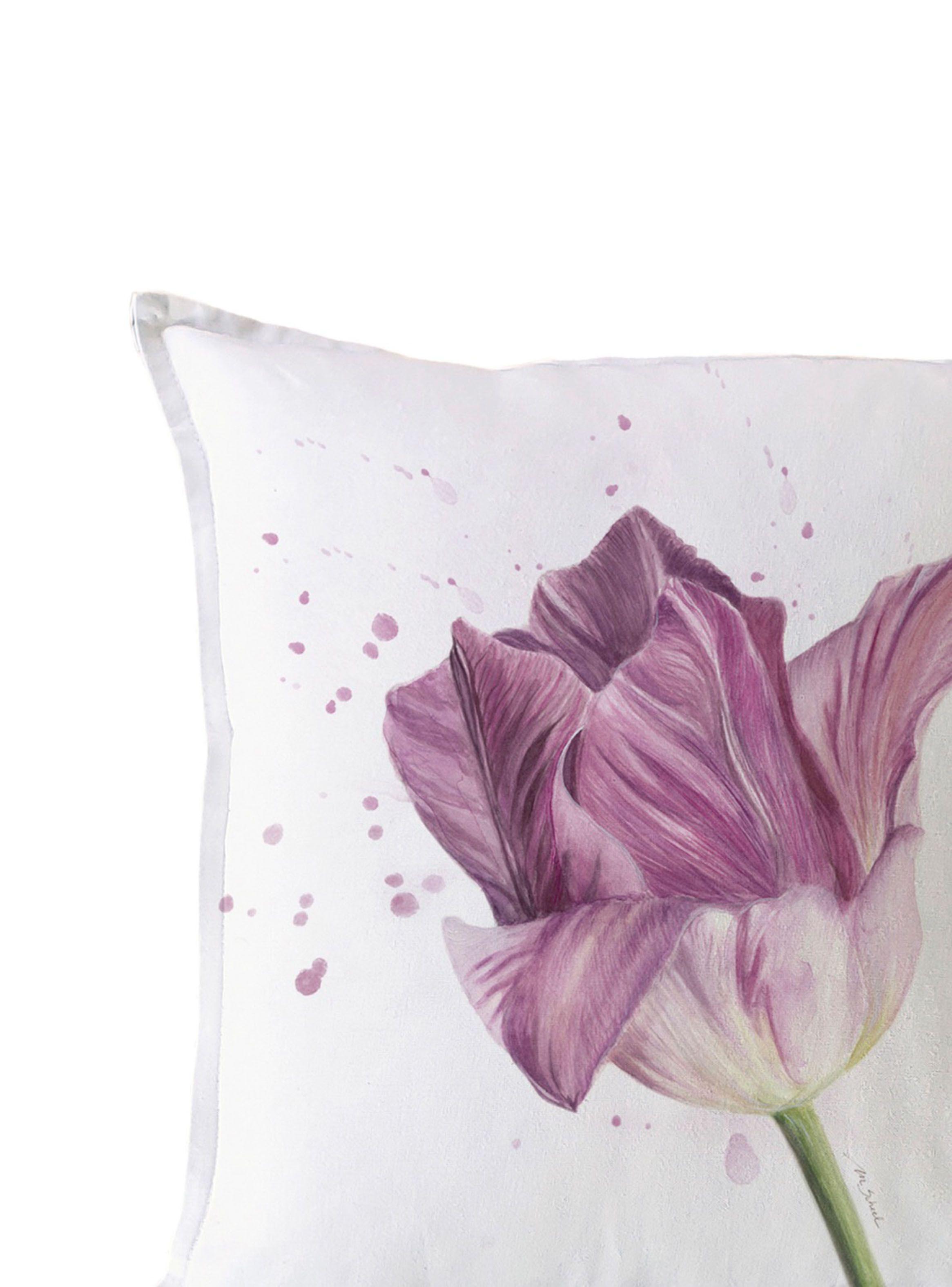 Funda de Cojín Tulipan Lila 45 x 45 cm-1