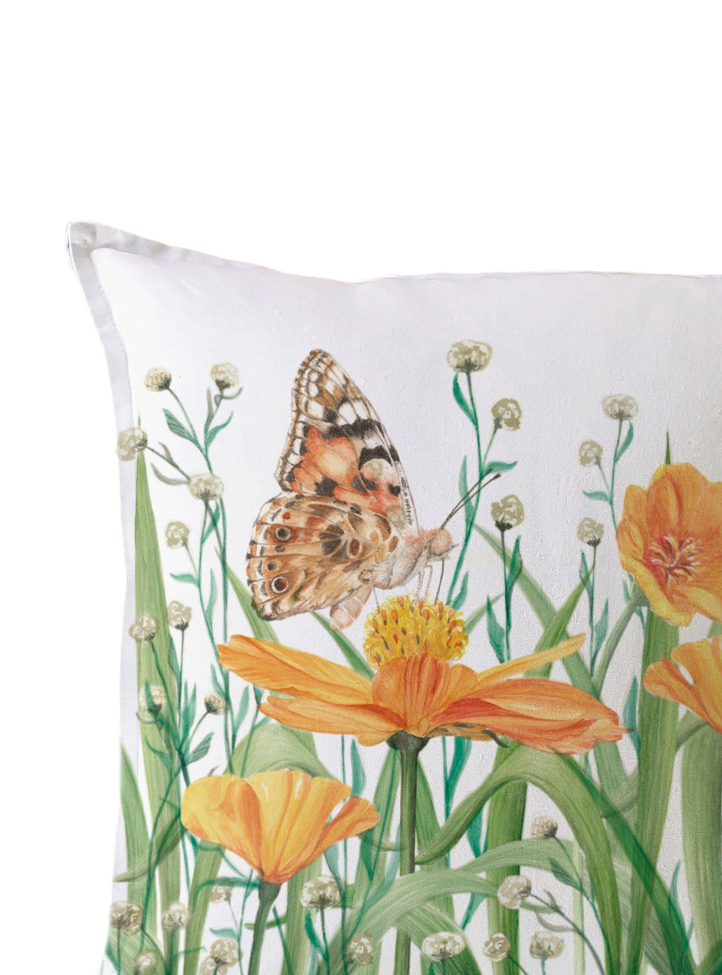 Funda de Cojín Jardin Amapola Amarilla 45 x 45 cm-1