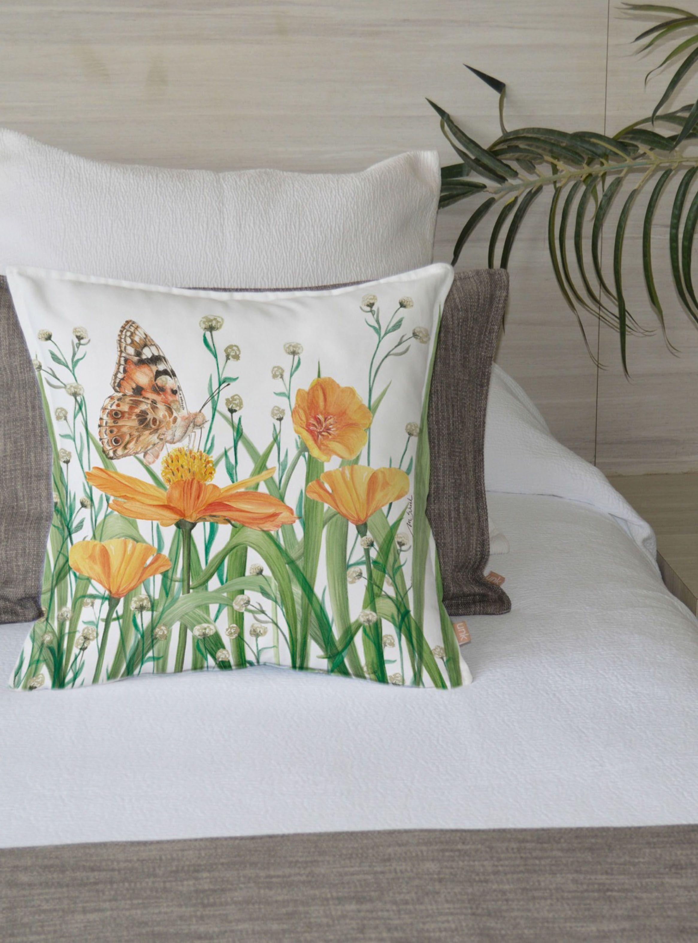 Funda de Cojín Jardin Amapola Amarilla 45 x 45 cm-2