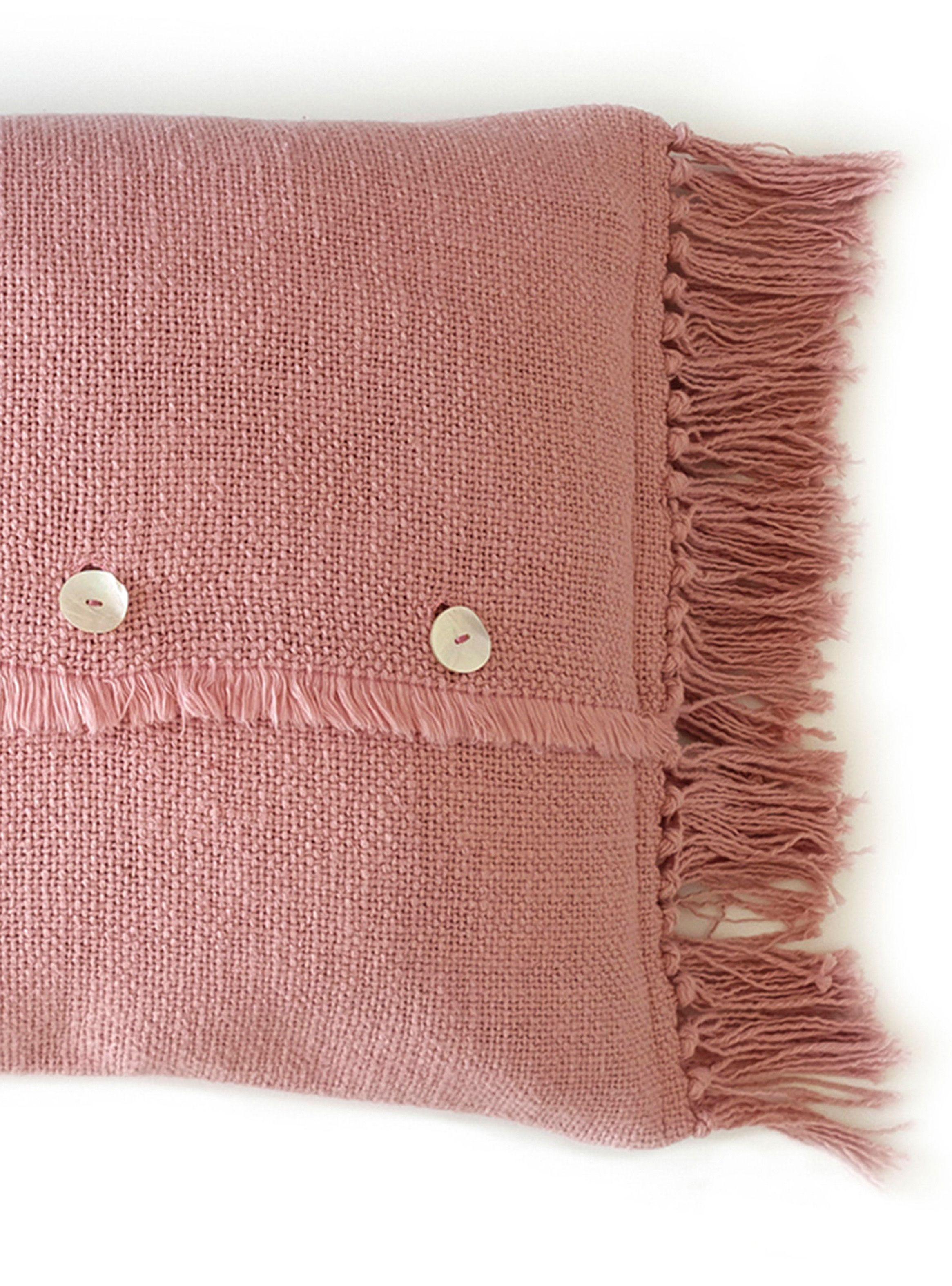 Cojín Casa Alvarinho Algodón Rosa Viejo 60 x 40 cm-1