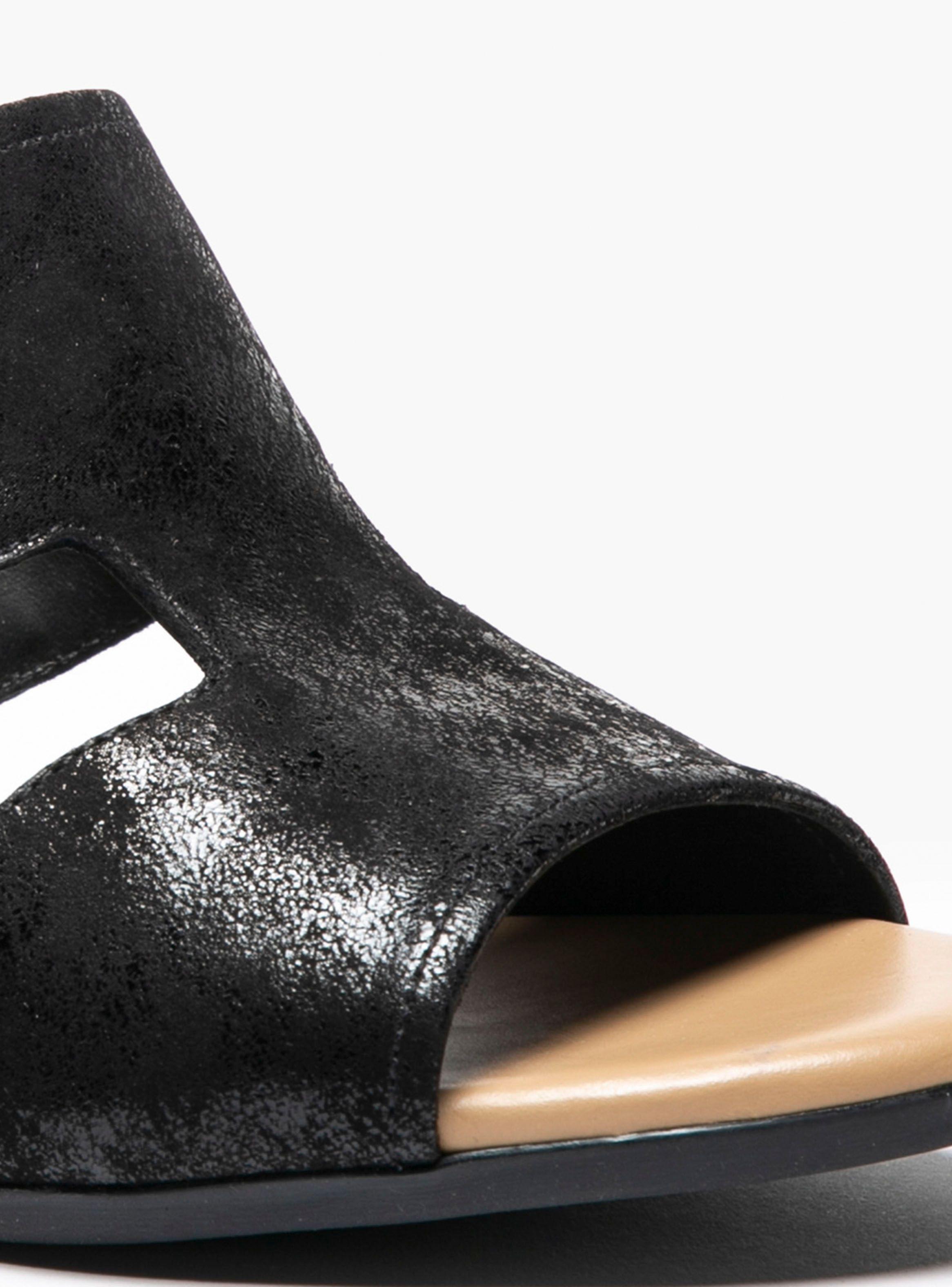 Sandalia Gacel Roxxane Taco Cono Negro Mujer-4