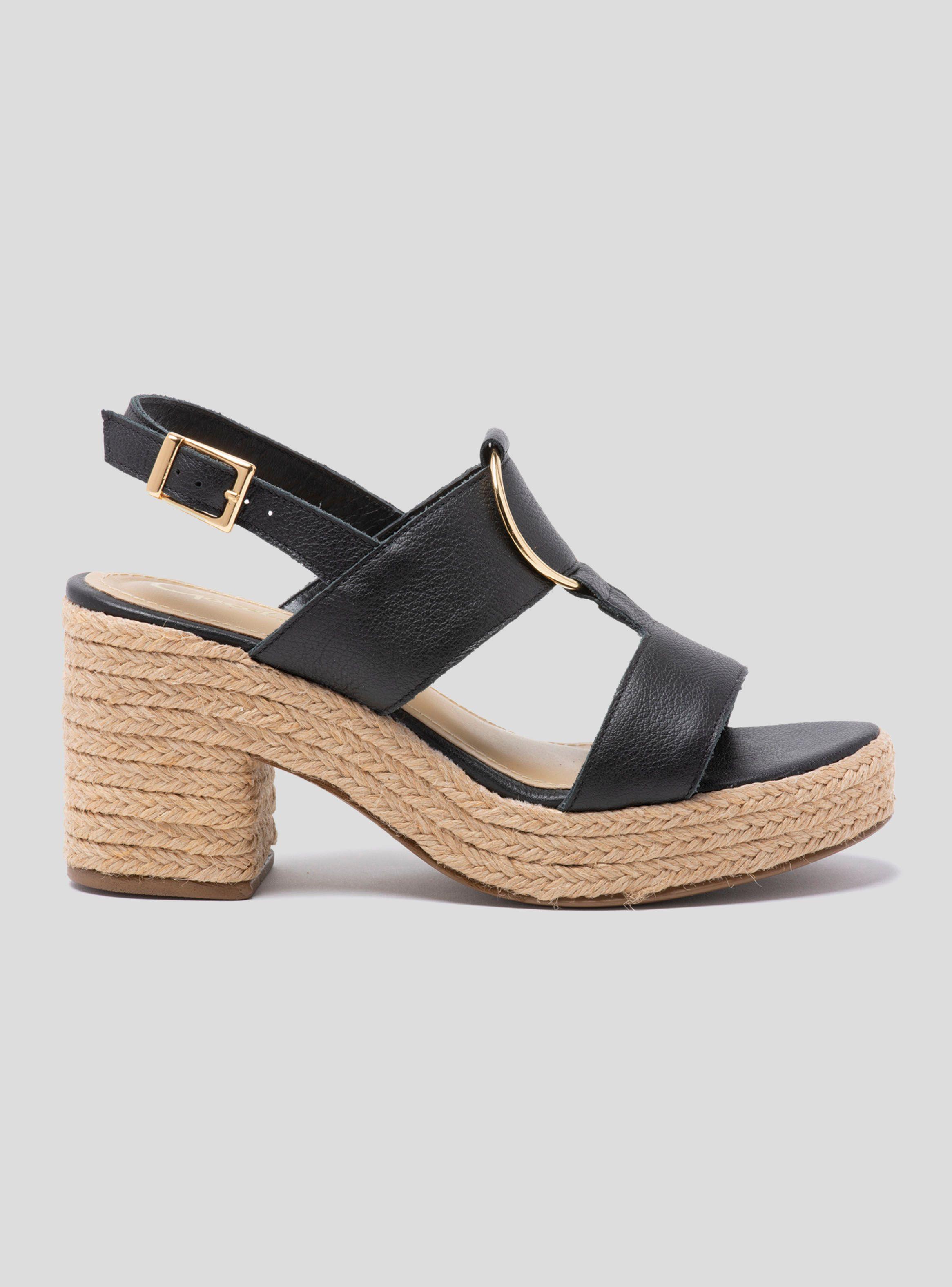 Sandalia Gacel Nadia Plataforma Negro Mujer-0