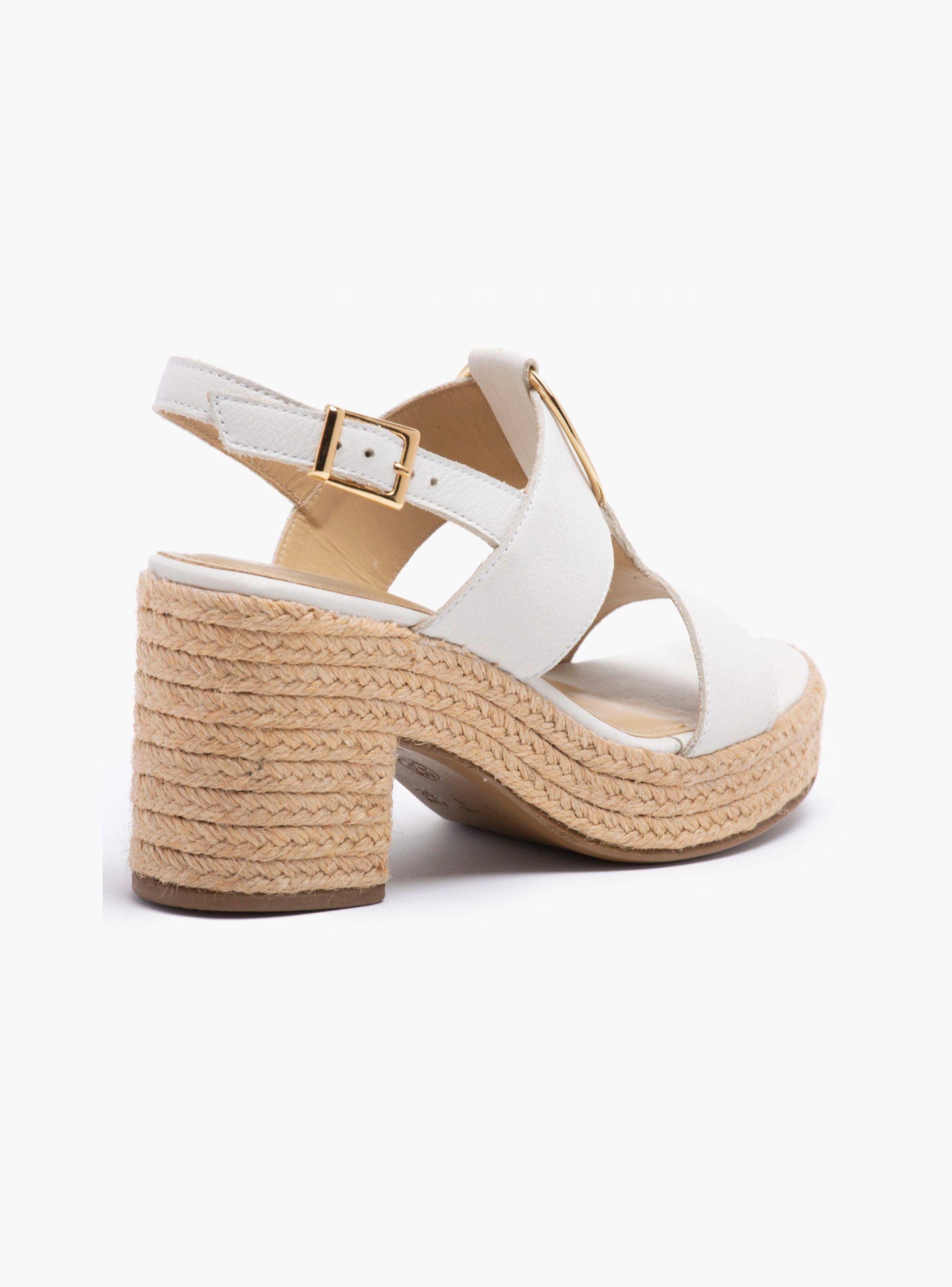 Sandalia Gacel Nadia Plataforma Blanco Mujer-3