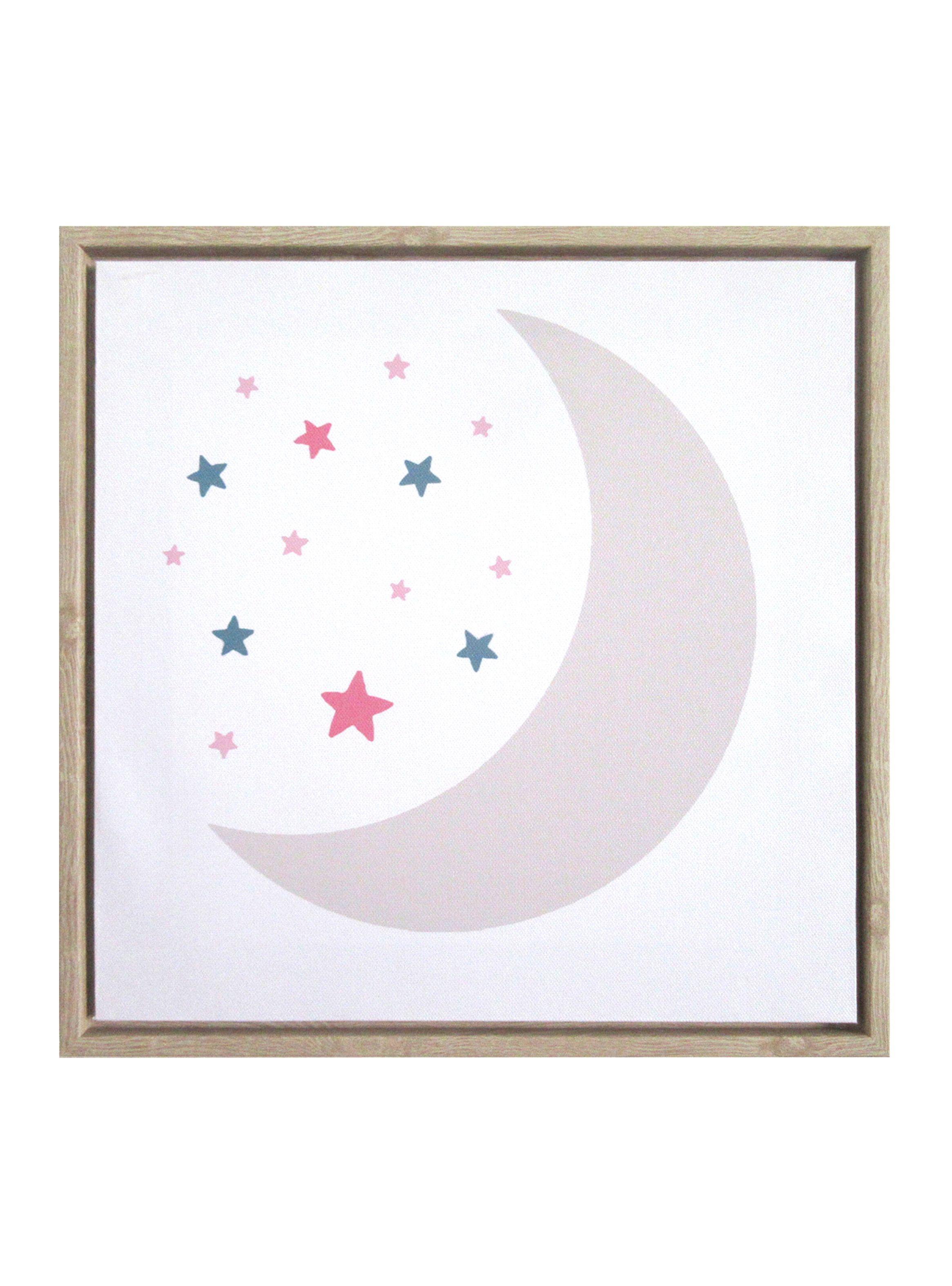 Canva Luna y Estrellas  30 x 30 cm-0