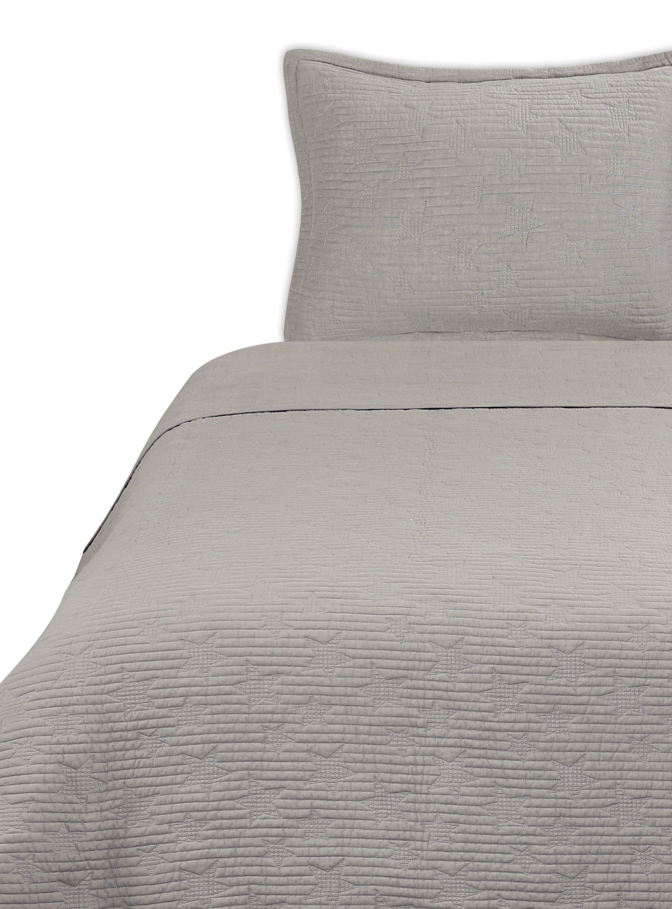 Quilt Infantil 1.5 Plazas Unicolor Estrella-0