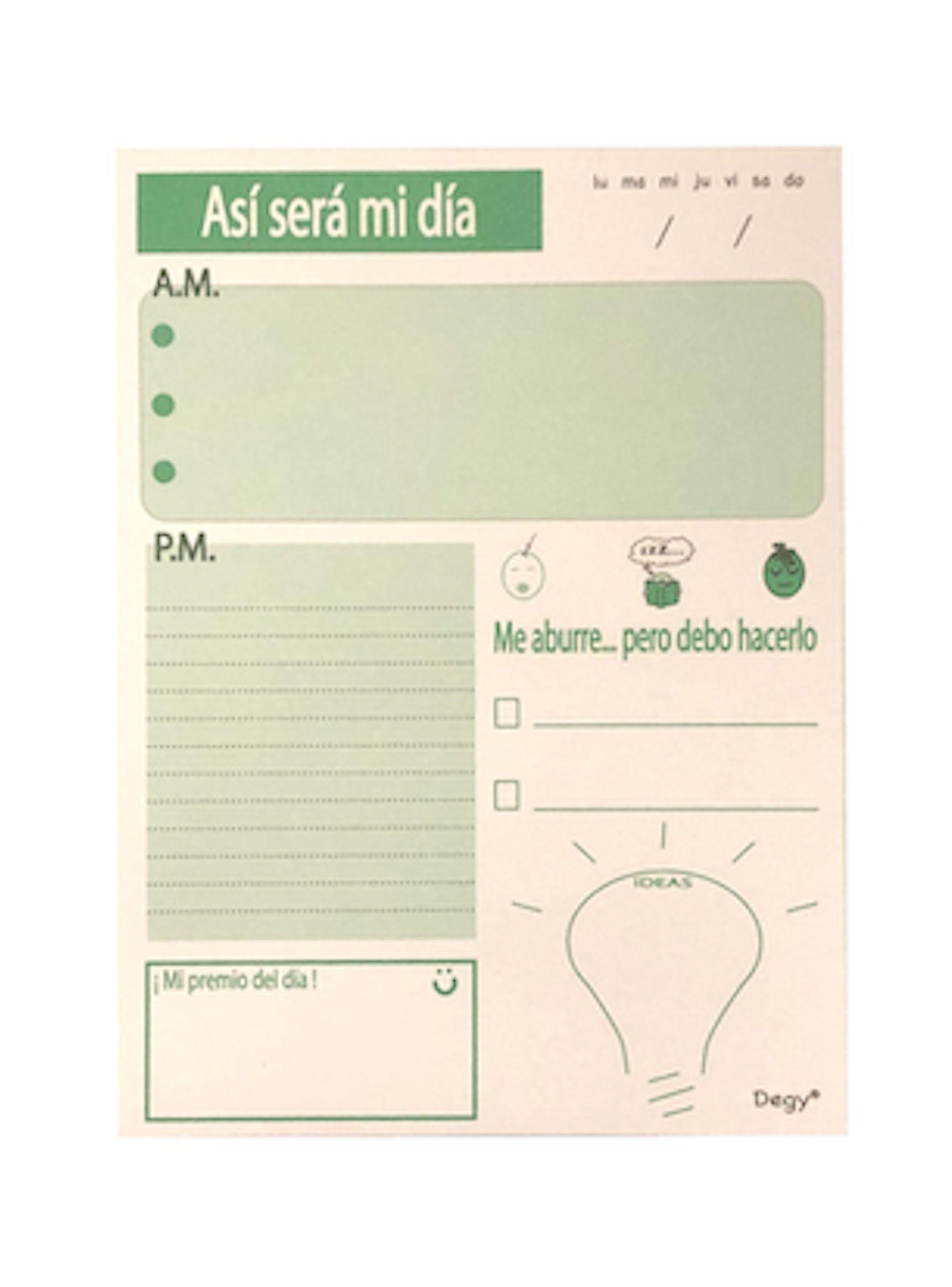 Planificador Degy Así Será Mi Día Verde 150 Hojas-0