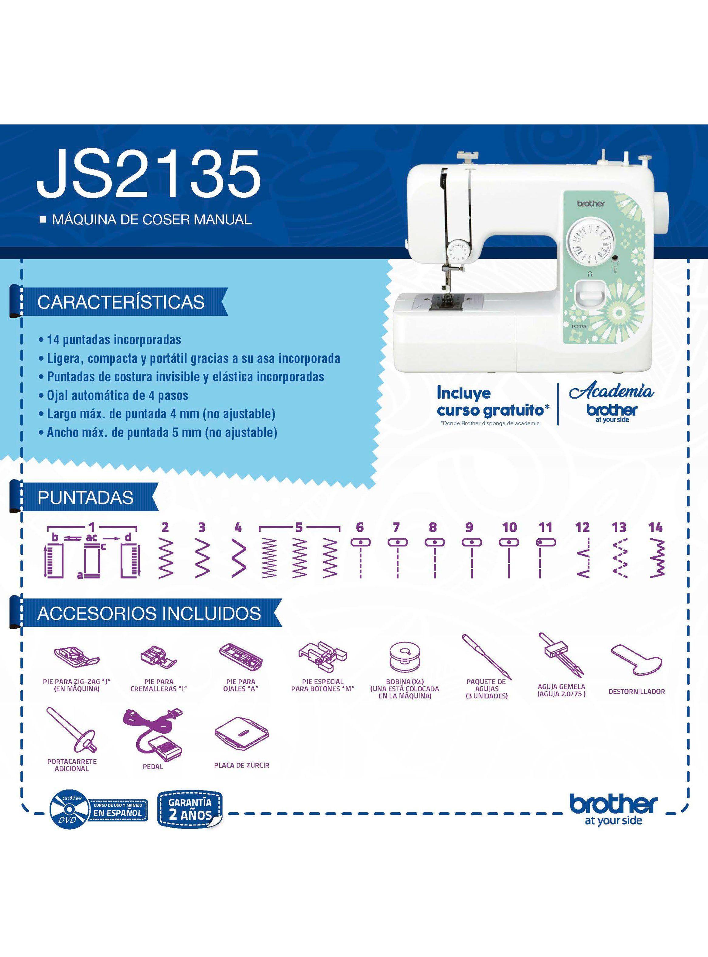Máquina de Coser Doméstica JS2135-5