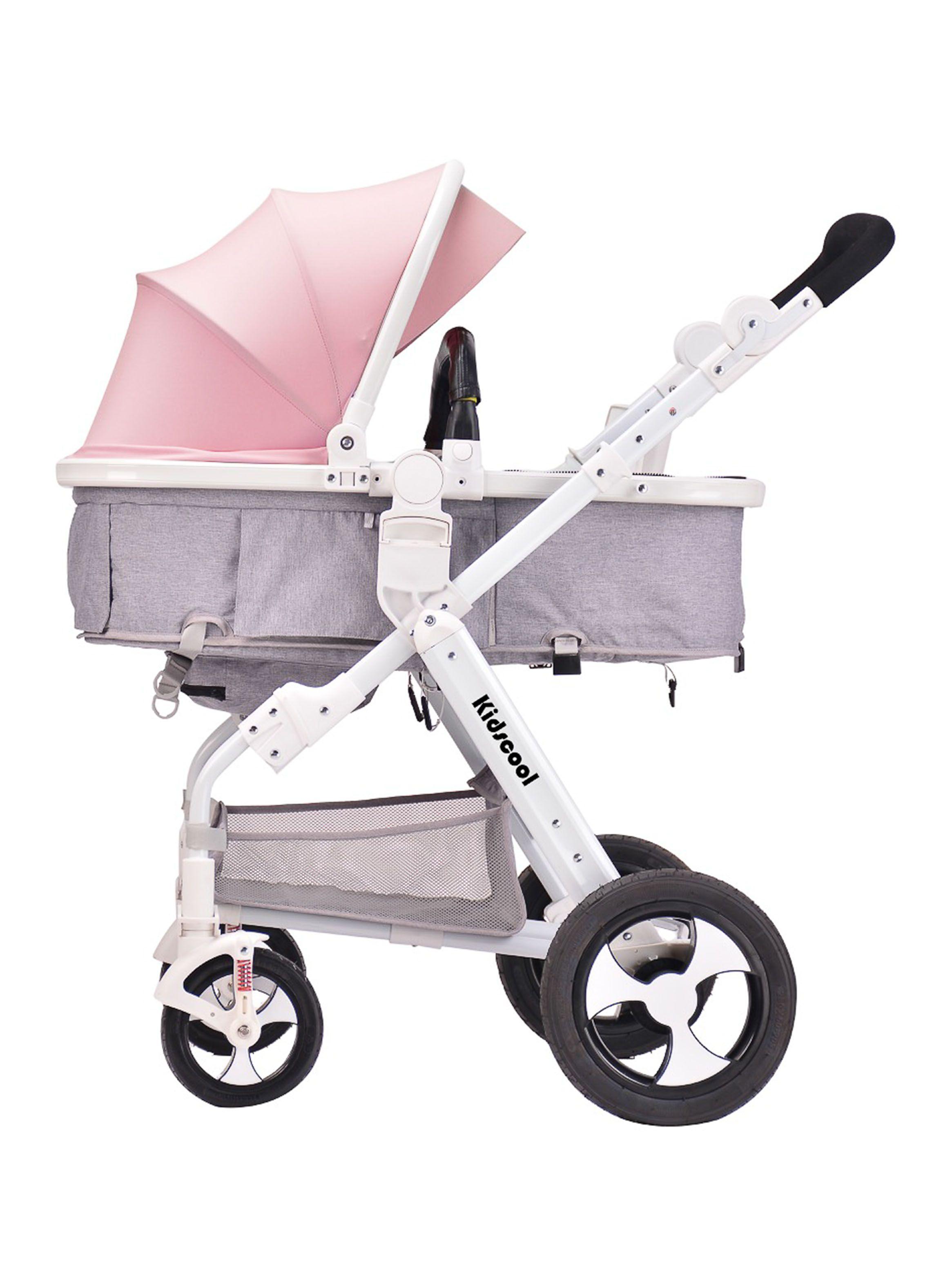 Coche Kidscool Cuna Travel System Rosado-3
