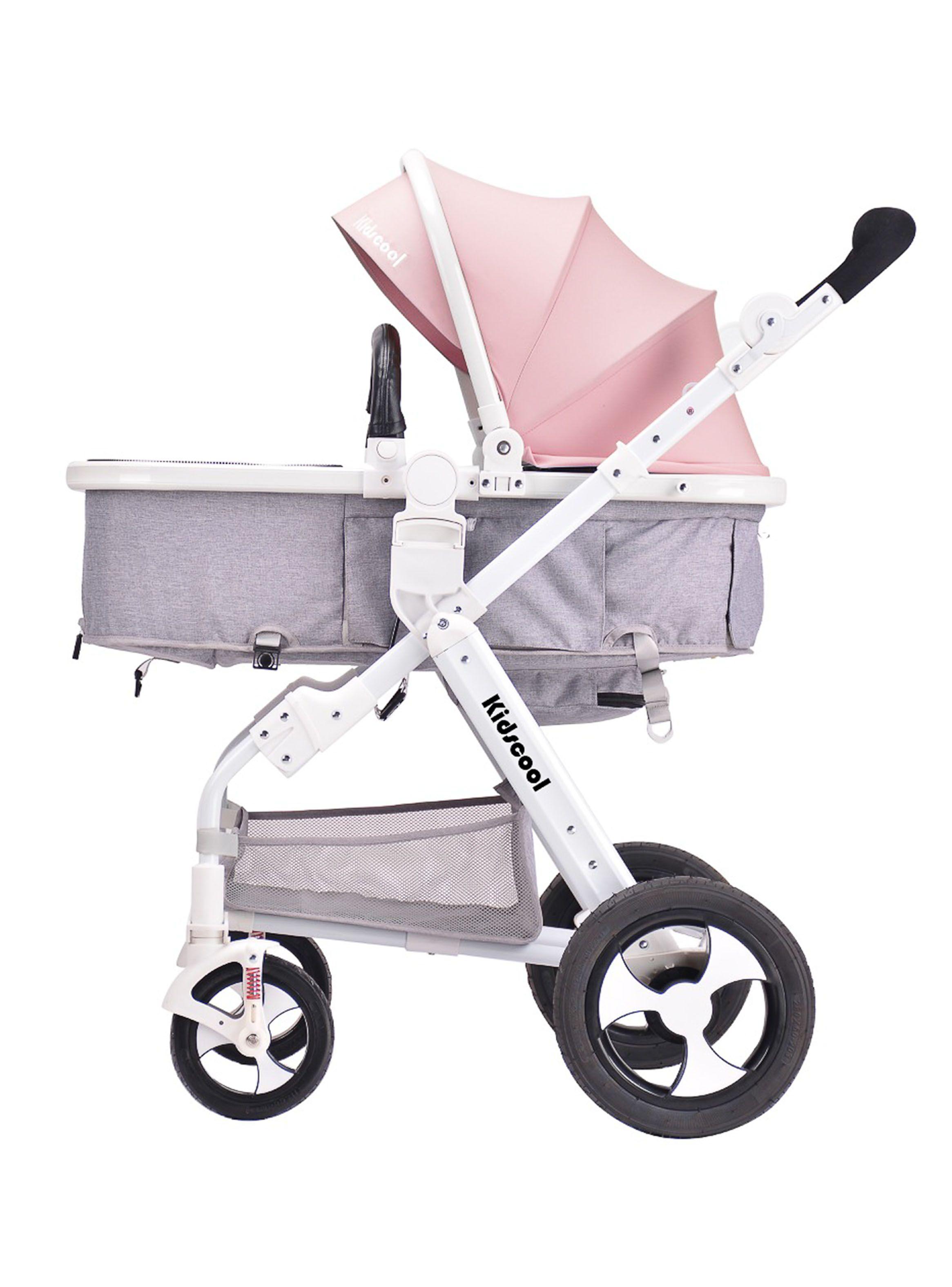 Coche Kidscool Cuna Travel System Rosado-2