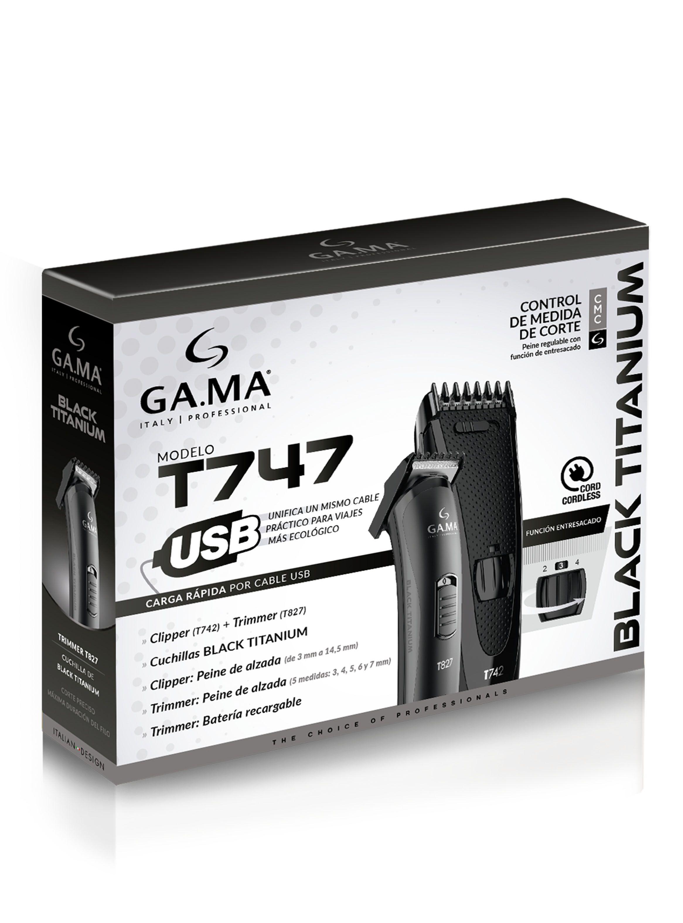 Pack Cortapelo T747 Black Titanium USB-1