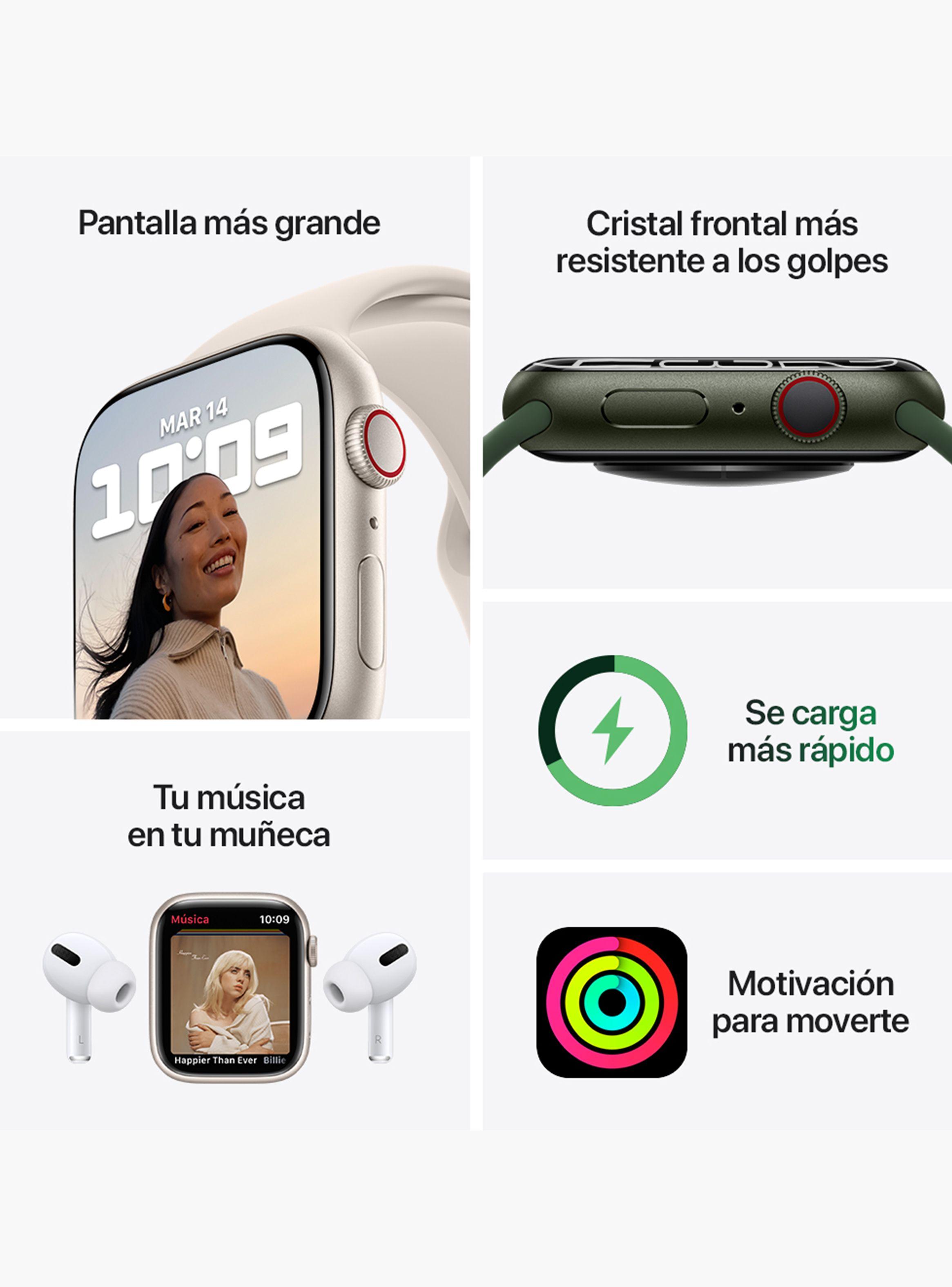 Apple Watch Series 7 GPS + Cellular 45mm Caja de Aluminio Color Azul Medianoche-7