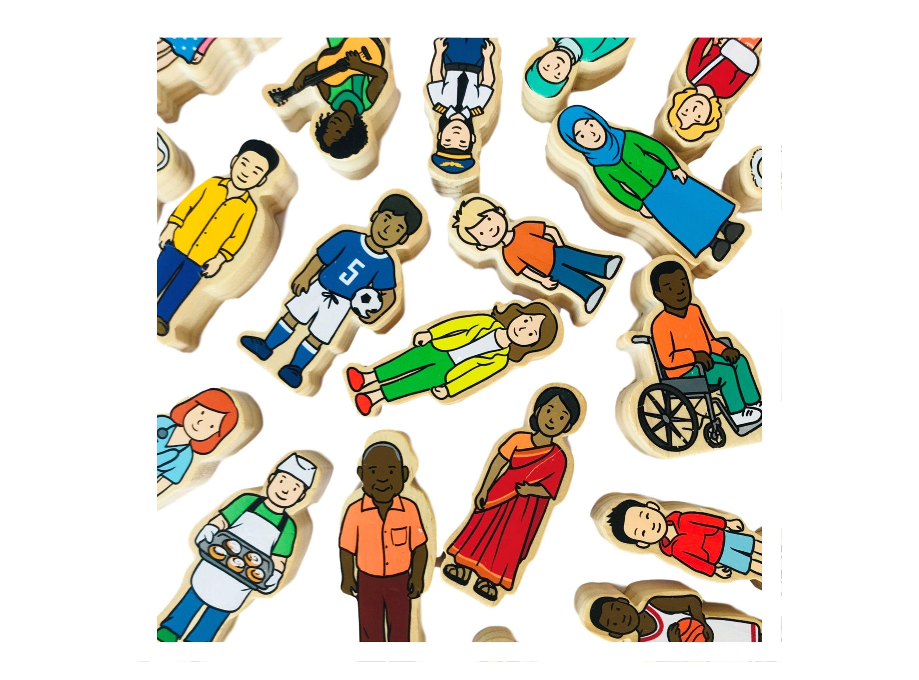 Juego Woodis Didáctico Personas del Mundo 42 Piezas-0