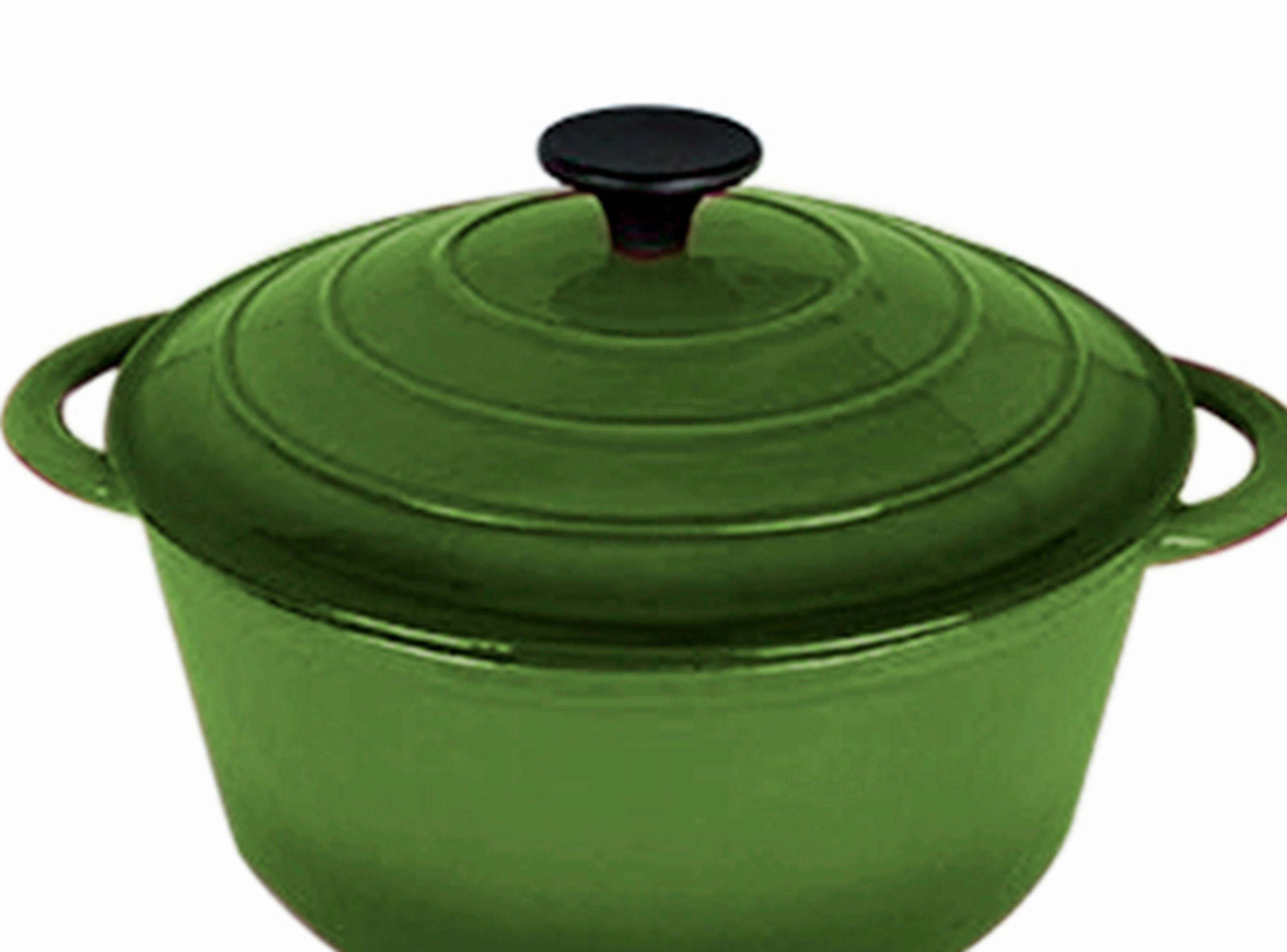 Cacerola de Hierro Redonda Verde 31.5 x 25 x 12 cm-1