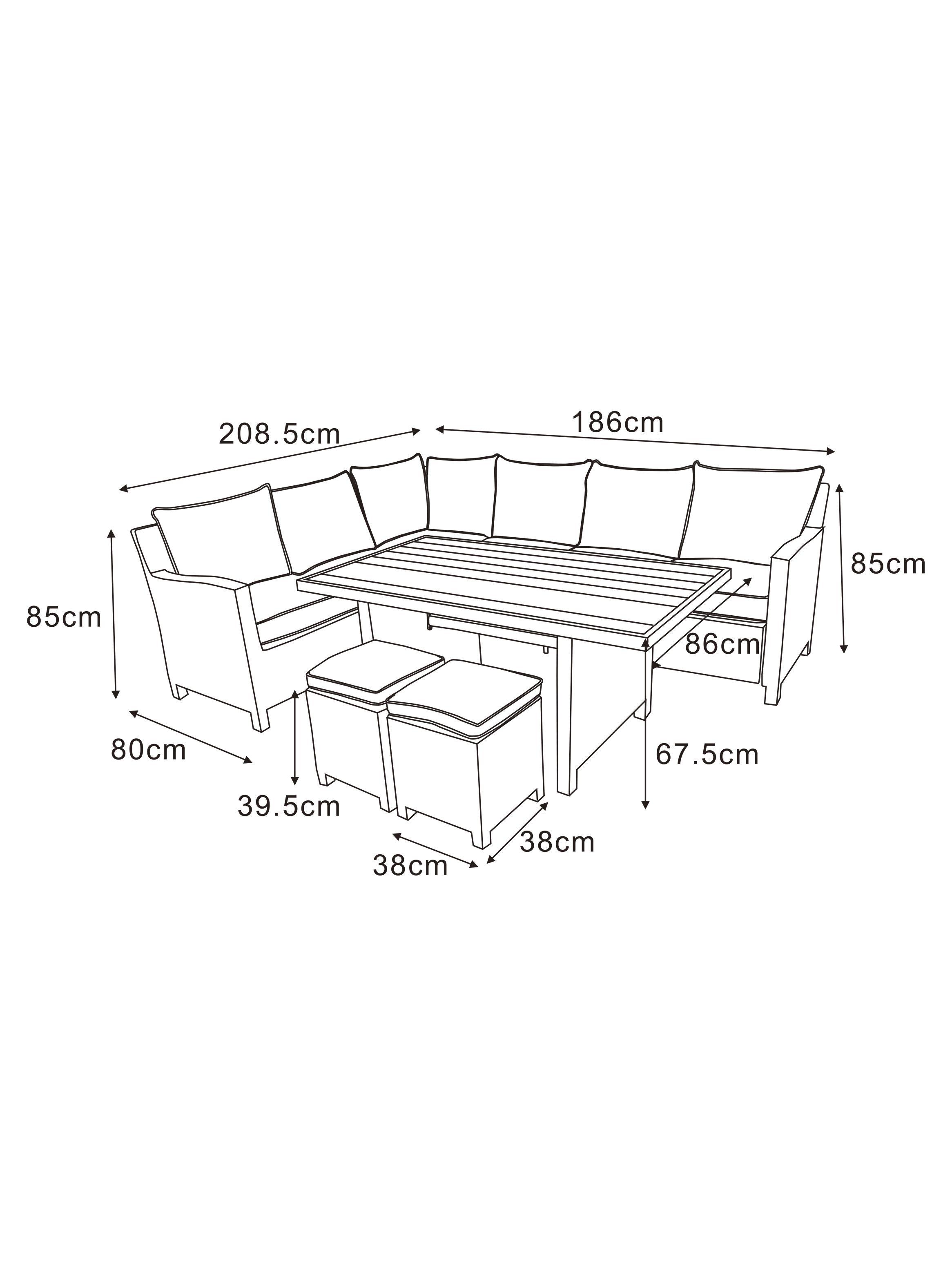 Juego Terraza Sofá Modular 5C + 2 Puff + Mesa de Centro Attimo-8